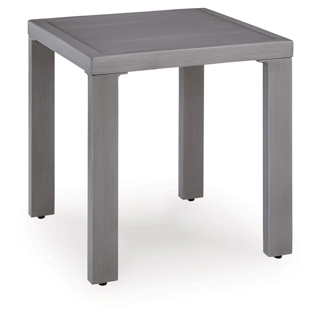 Half Moon Beach Gray Outdoor End Table - Image 2