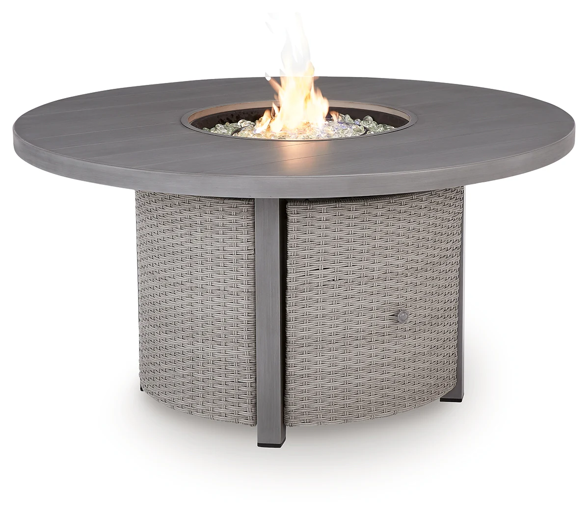 Half Moon Beach Gray Outdoor Fire Pit Table - Image 3