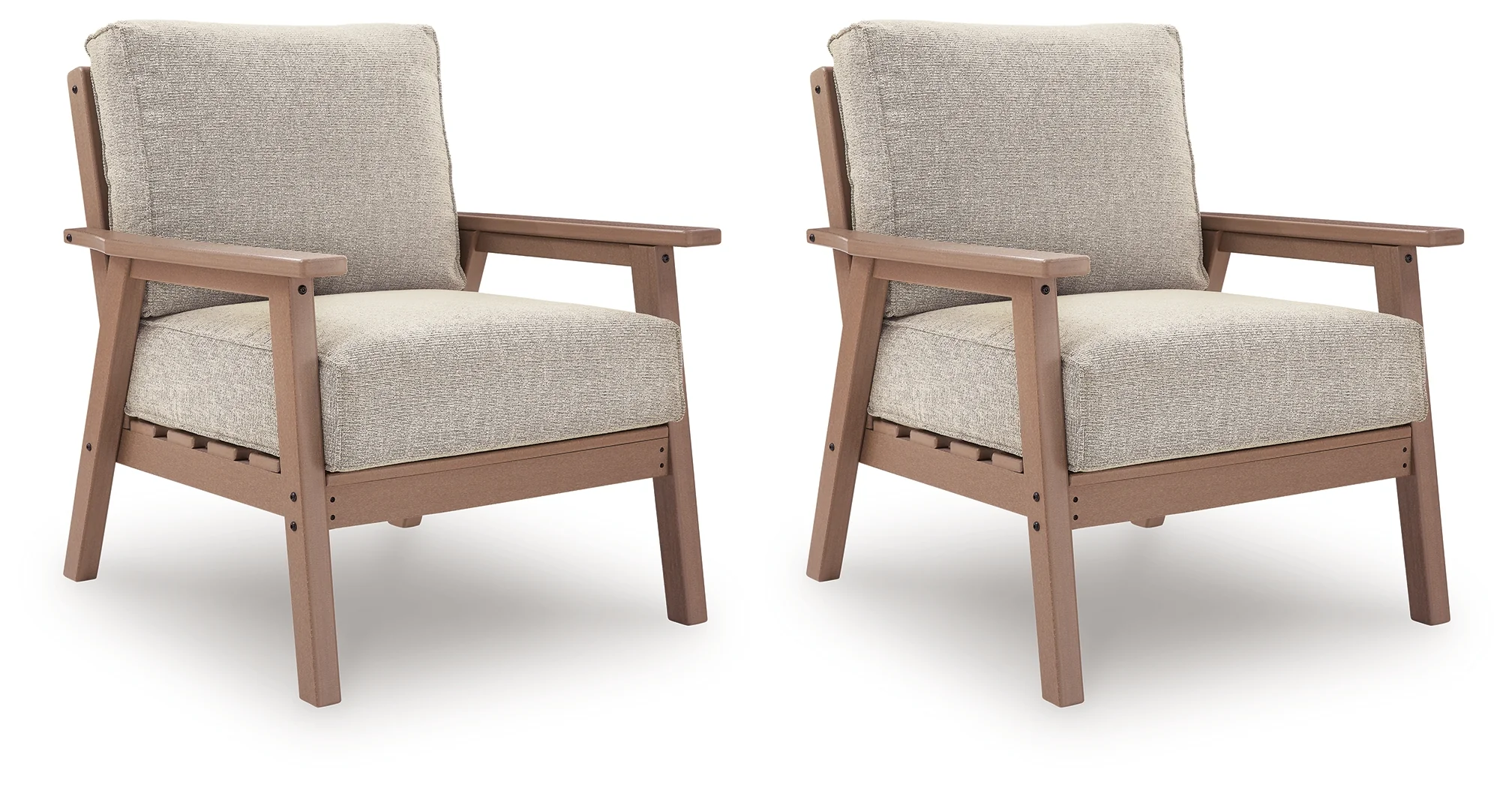 Grover Beach Driftwood Outdoor Lounge Chair with Cushion (Set of 2) - Image 2