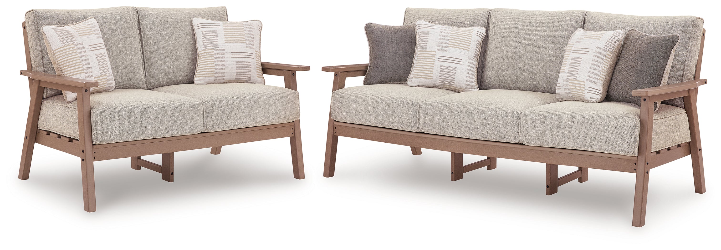 Grover Driftwood Beach Outdoor Sofa and Loveseat - Image 2