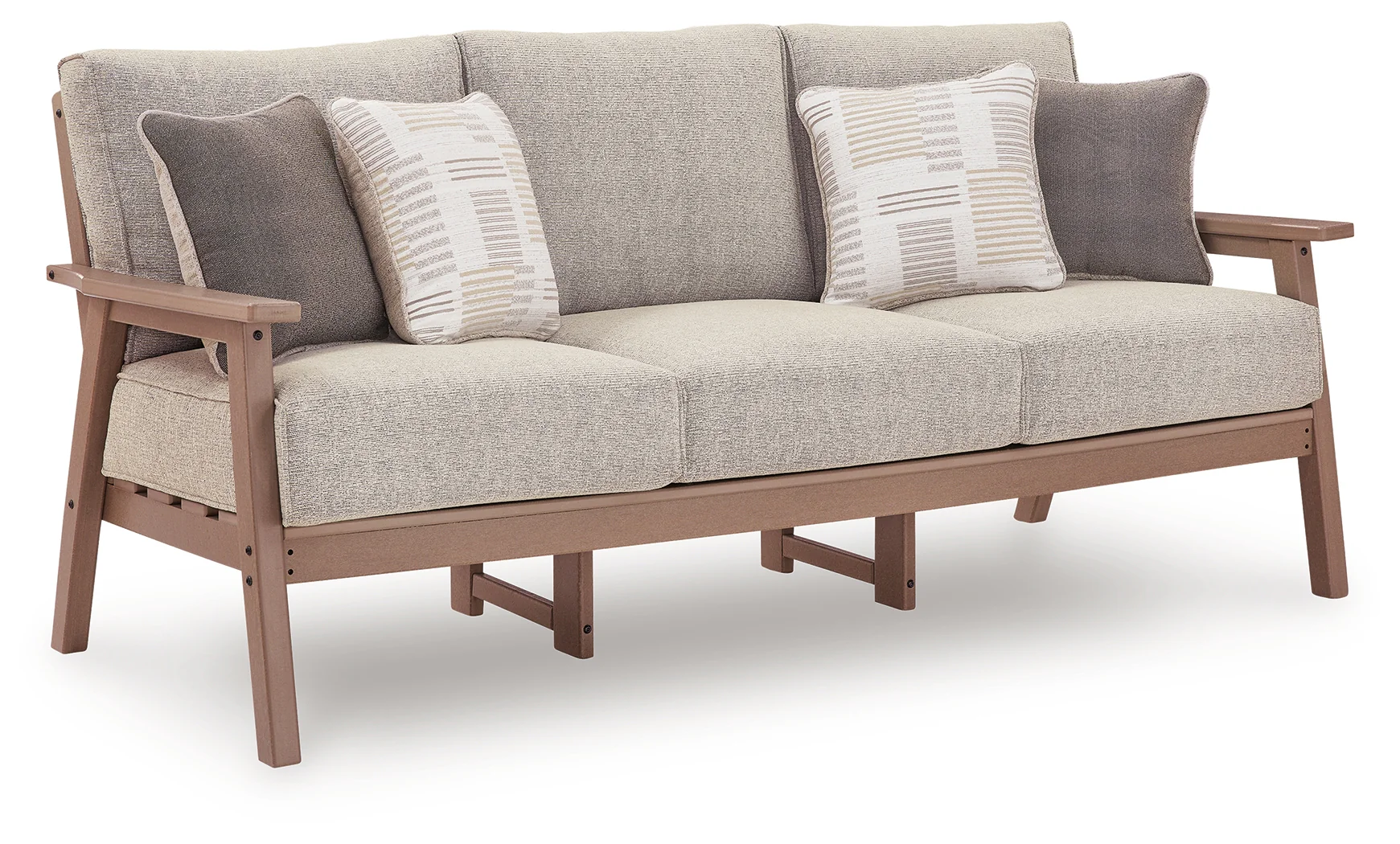 Grover Beach Driftwood Outdoor Sofa with Cushion - Image 2