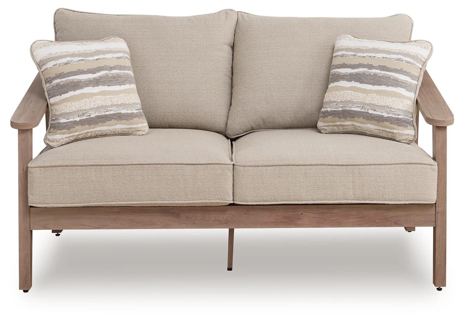 Harmony Natural/Gray Headlands Outdoor Sofa and Loveseat - Image 3