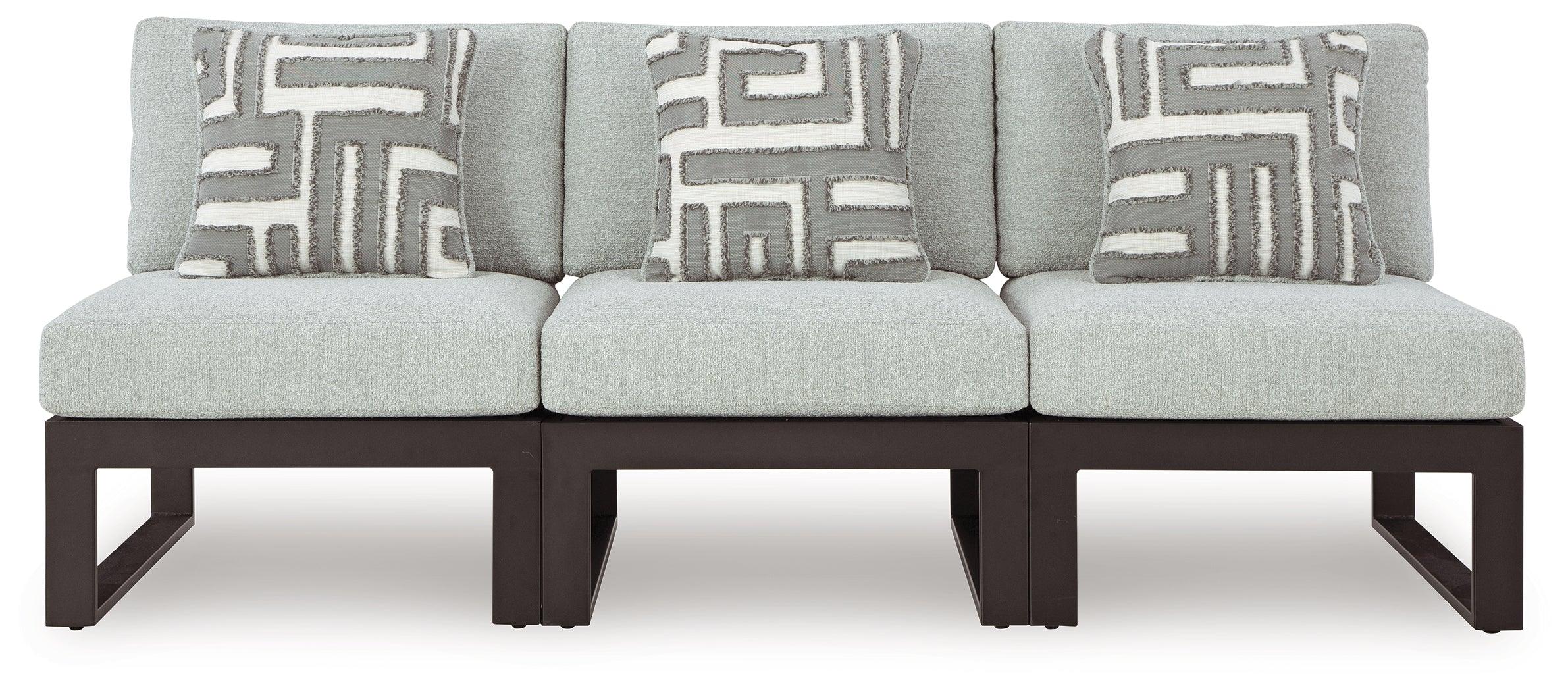 Beachloft Black/Gray 3-Piece Outdoor Sectional - Image 2