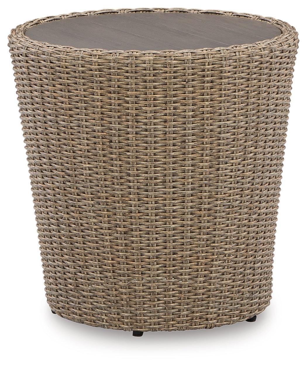 Danson Beige Outdoor End Table - Image 2