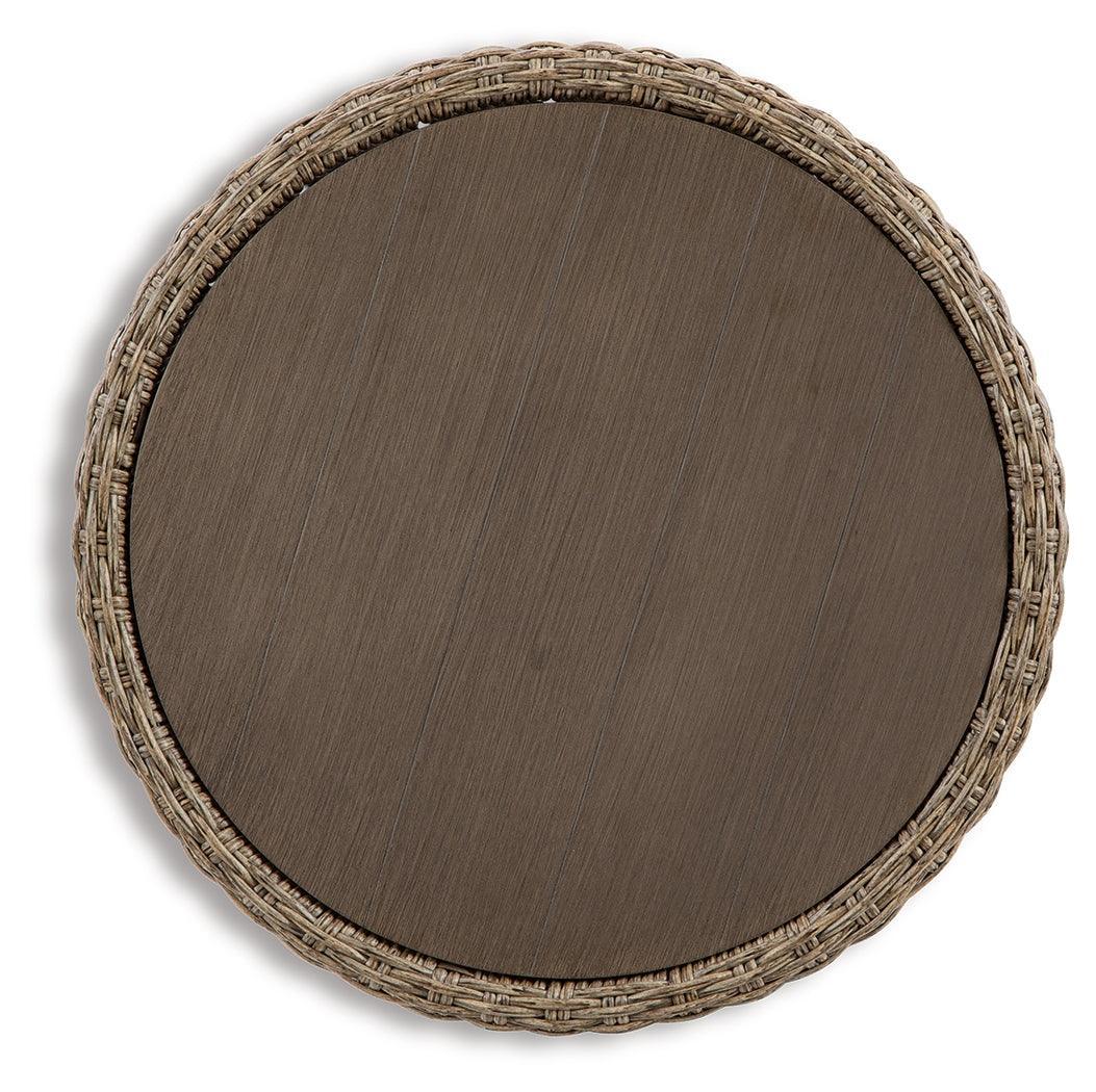 Danson Beige Outdoor End Table - Image 3