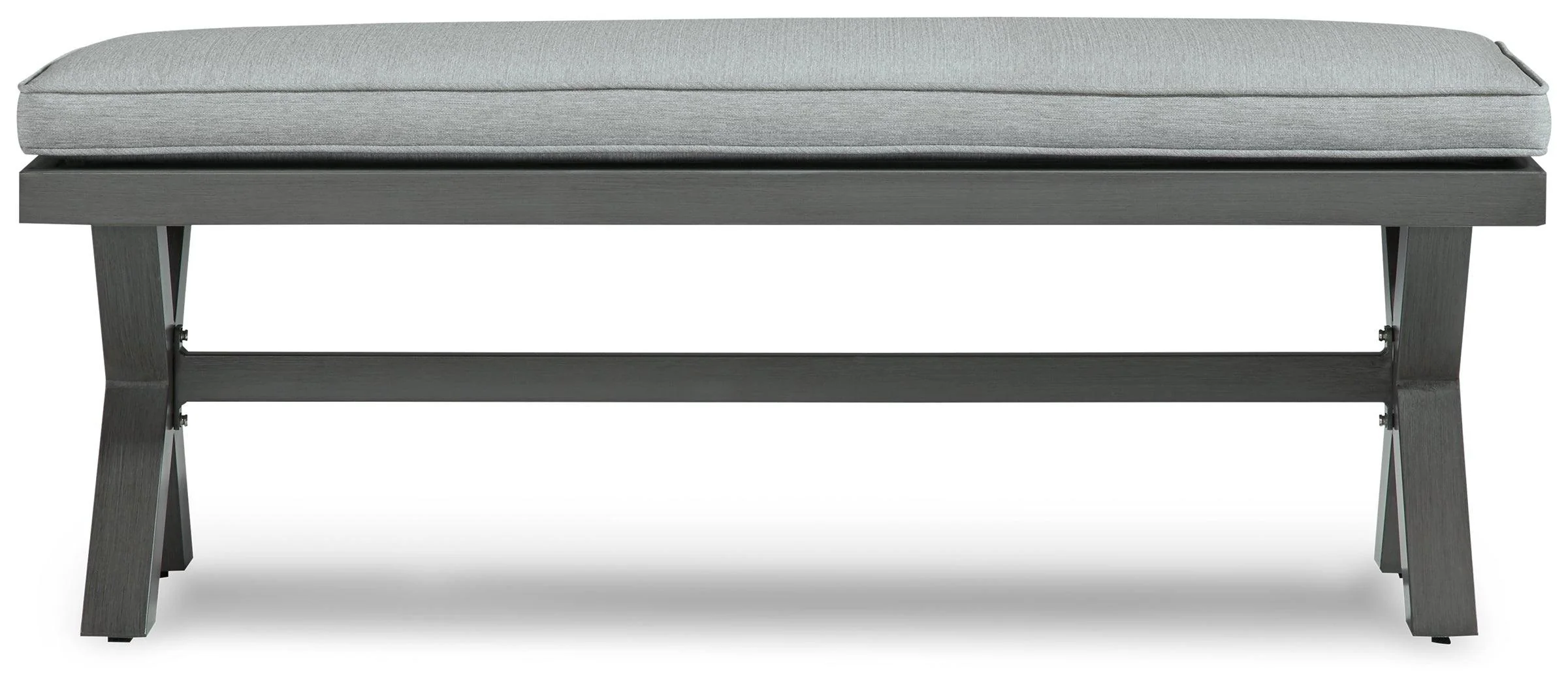 Elite Park Gray Outdoor Bench With Cushion - Image 3