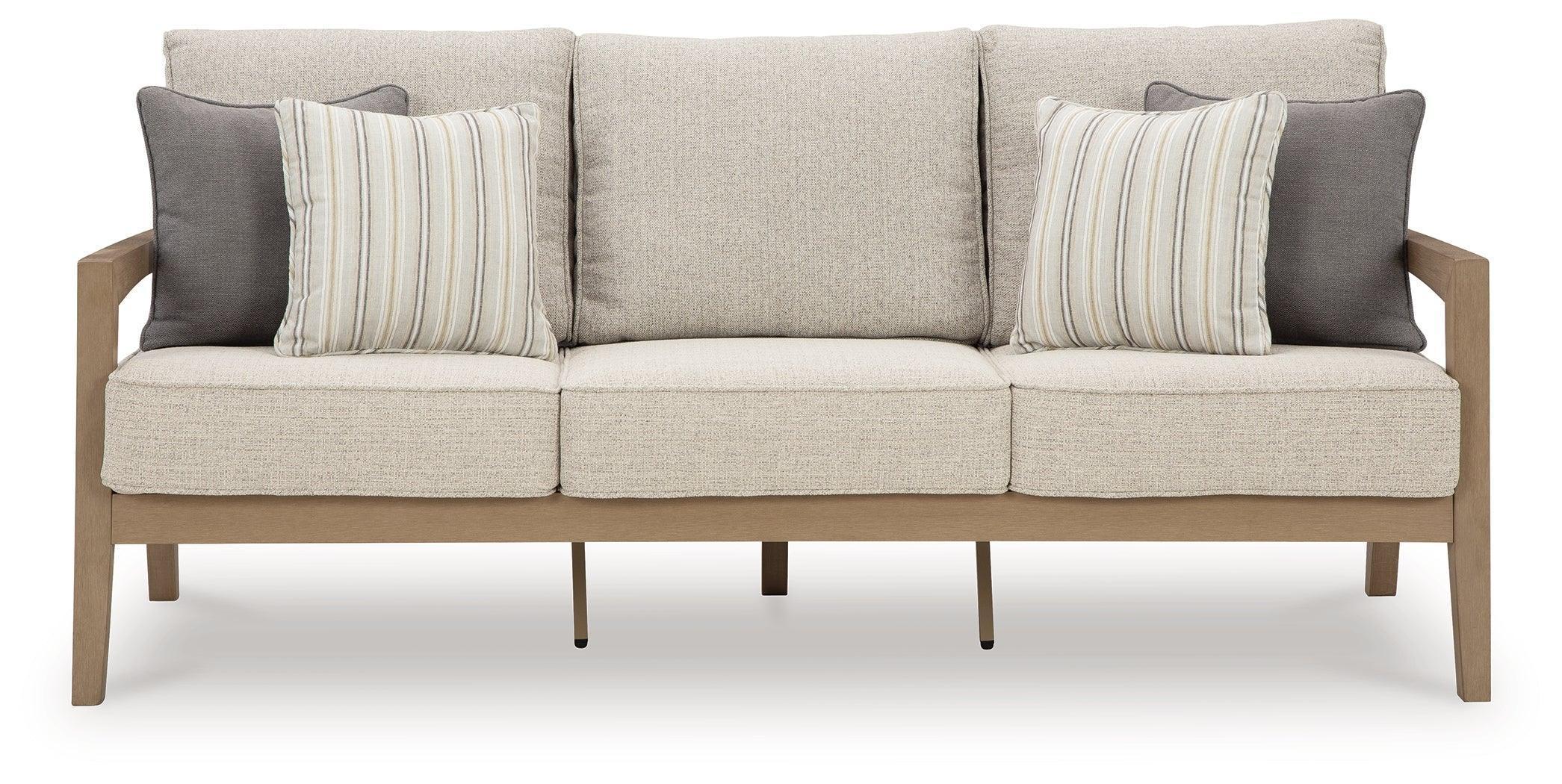 Hallow Creek Driftwood Outdoor Sofa With Cushion - Image 3