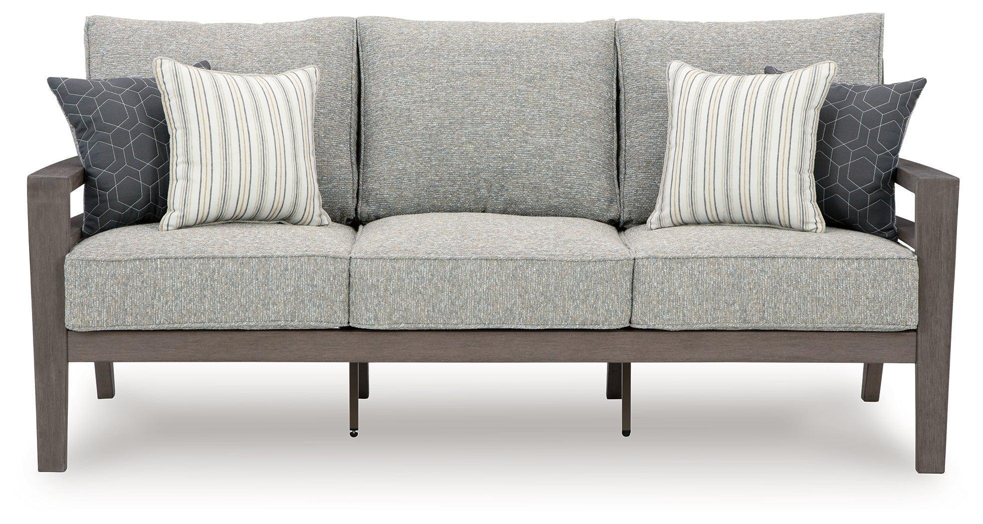 Hillside Barn Gray Brown Outdoor Sofa With Cushion - Image 3