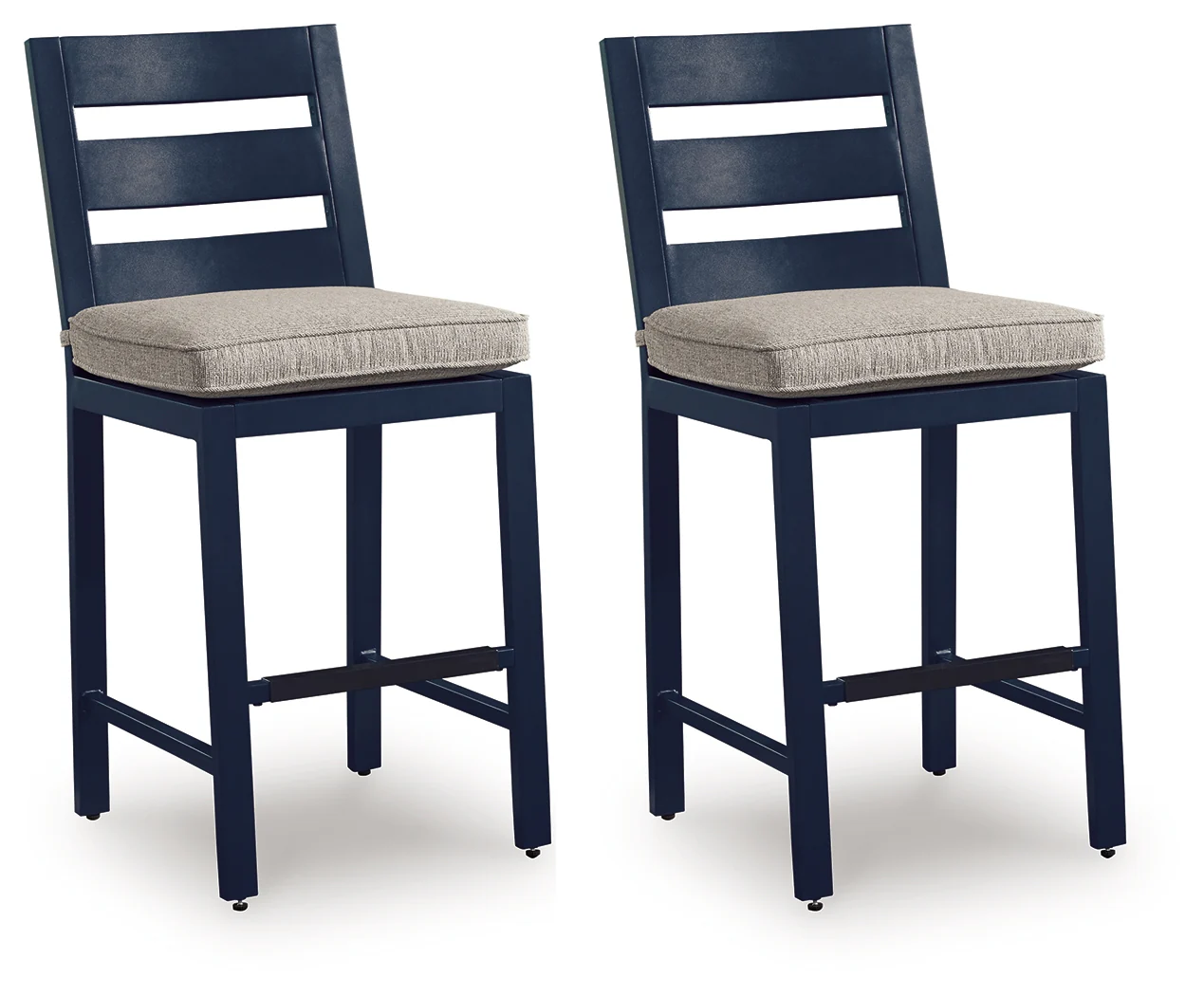 East Beach Navy Blue Outdoor Counter Height Bar Stool (Set of 2) - Image 2