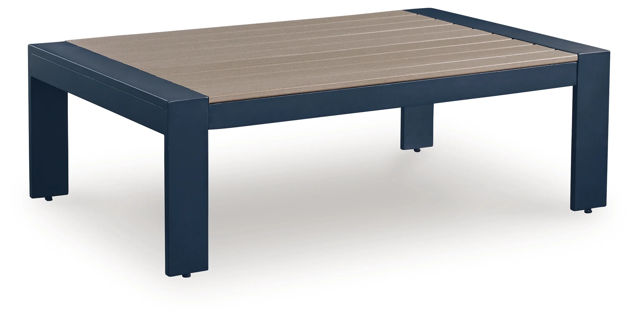 East Beach Navy Blue/Driftwood Outdoor Coffee Table - Image 2