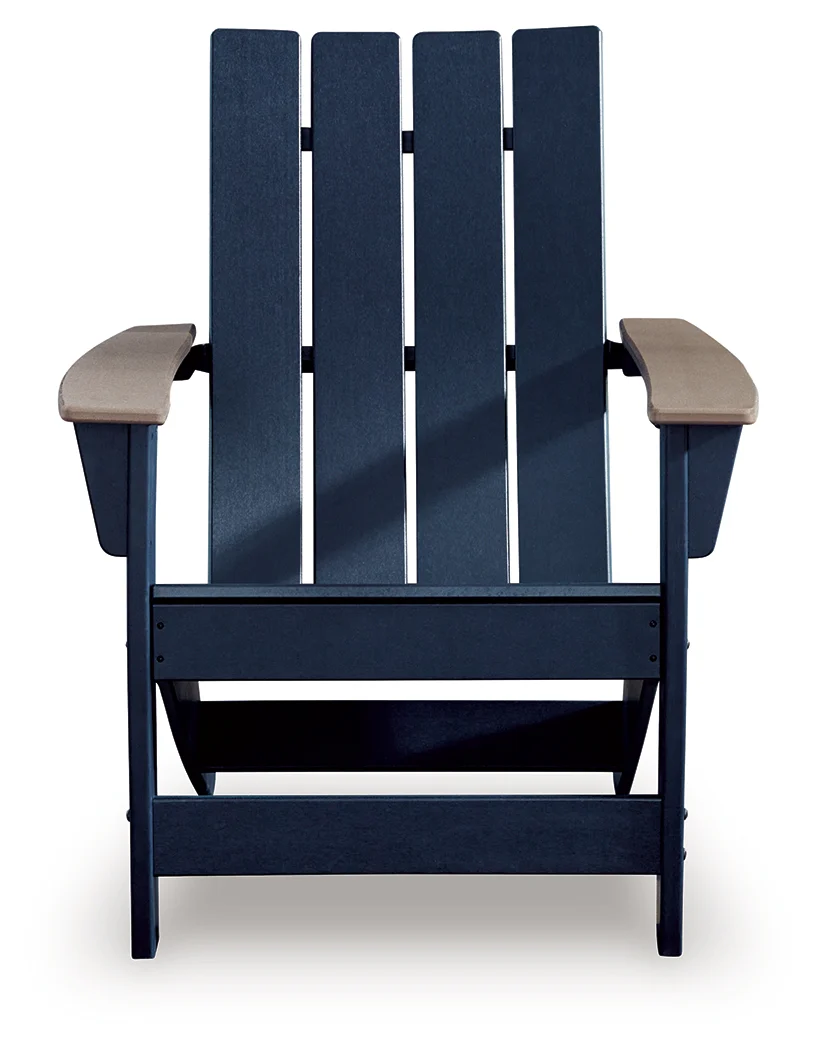 East Beach Navy Blue/Driftwood Adirondack Chair - Image 3