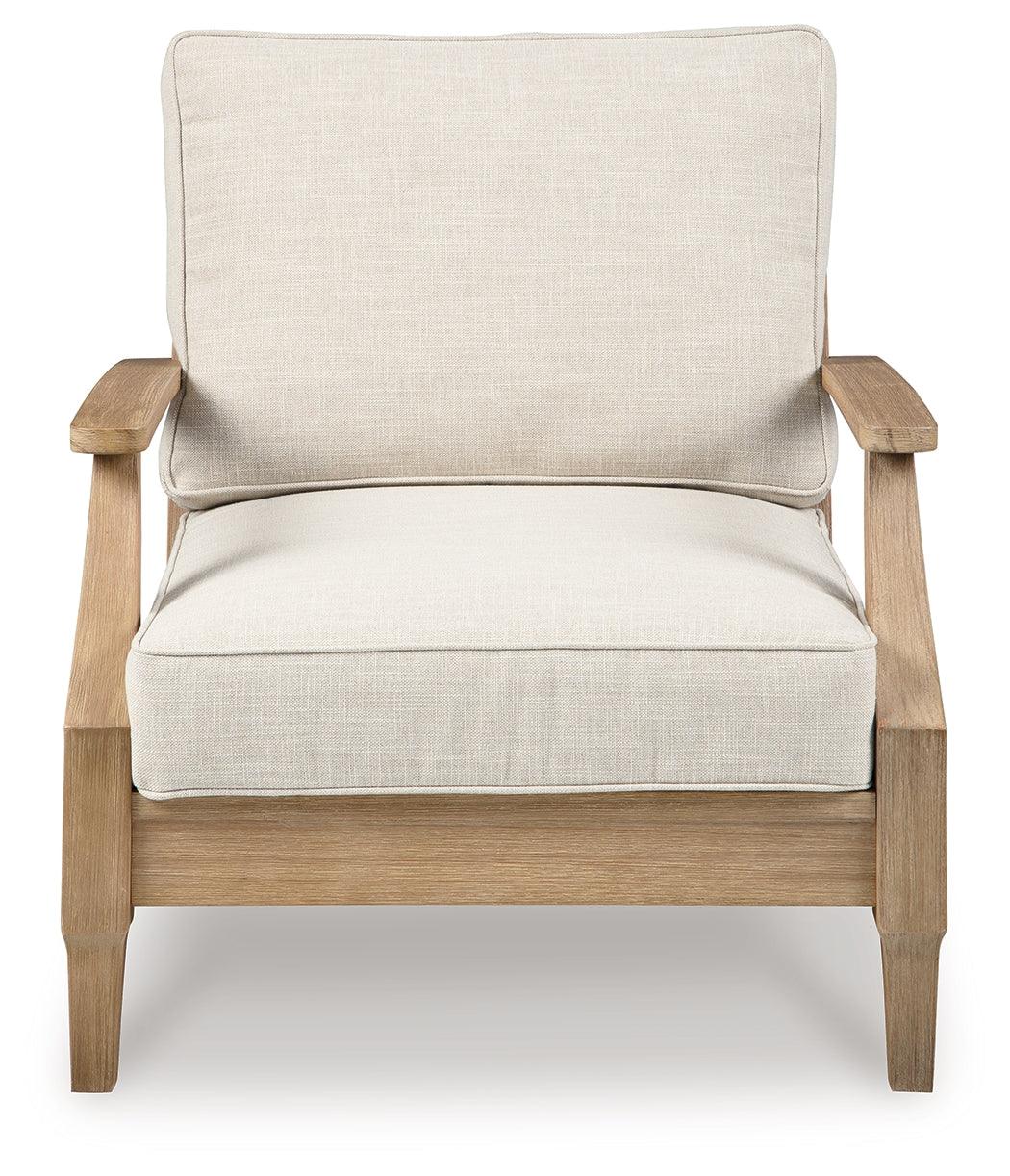 Carter Hall Beige Lounge Chair with Cushion - Image 3