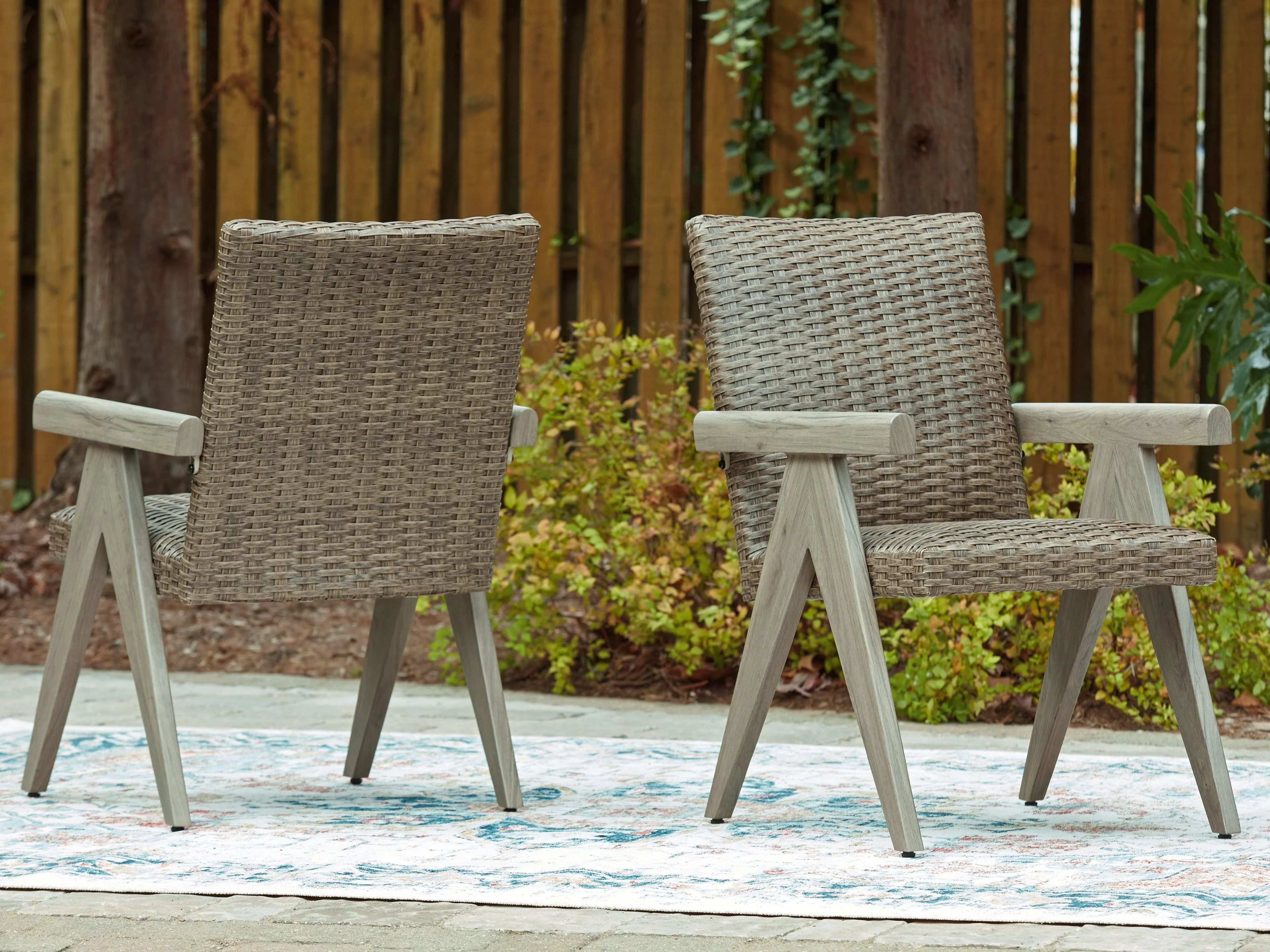 Cliff Trails Beige Outdoor Arm Chair (Set of 2) - Image 3