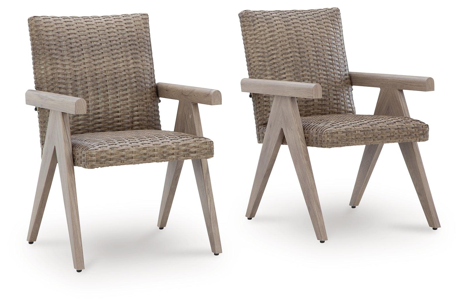 Cliff Trails Beige Outdoor Arm Chair (Set of 2) - Image 2