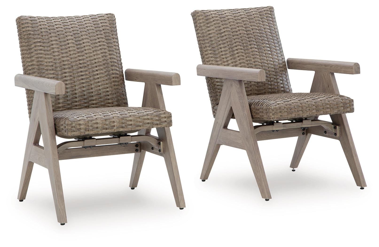 Cliff Trails Beige Outdoor Rocking Arm Chair (Set of 2) - Image 2