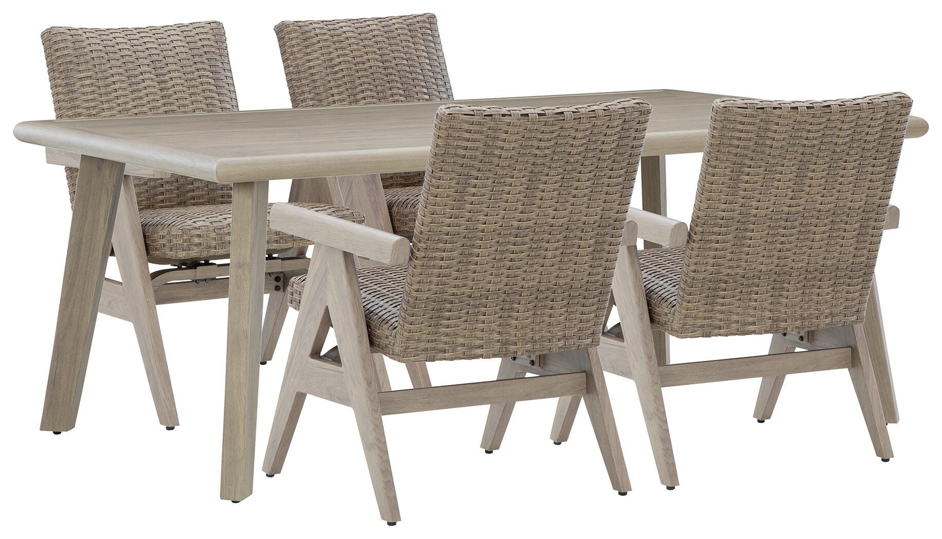 Cliff Beige Trails Outdoor Dining Table and 4 Chairs - Image 2