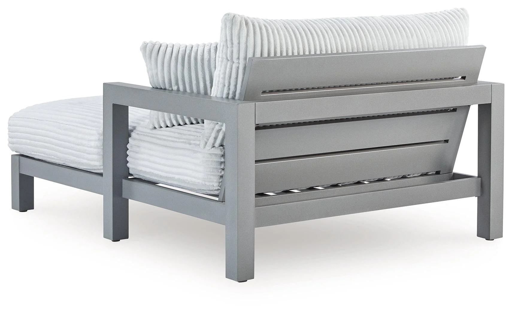 Hurley Park Gray Nuvella® Outdoor Chaise Lounge with Cushion - Image 3