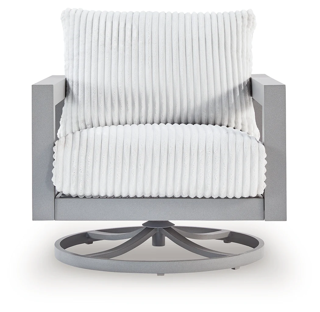 Hurley Gray Park Outdoor Sofa with 2 Lounge Chairs - Image 2