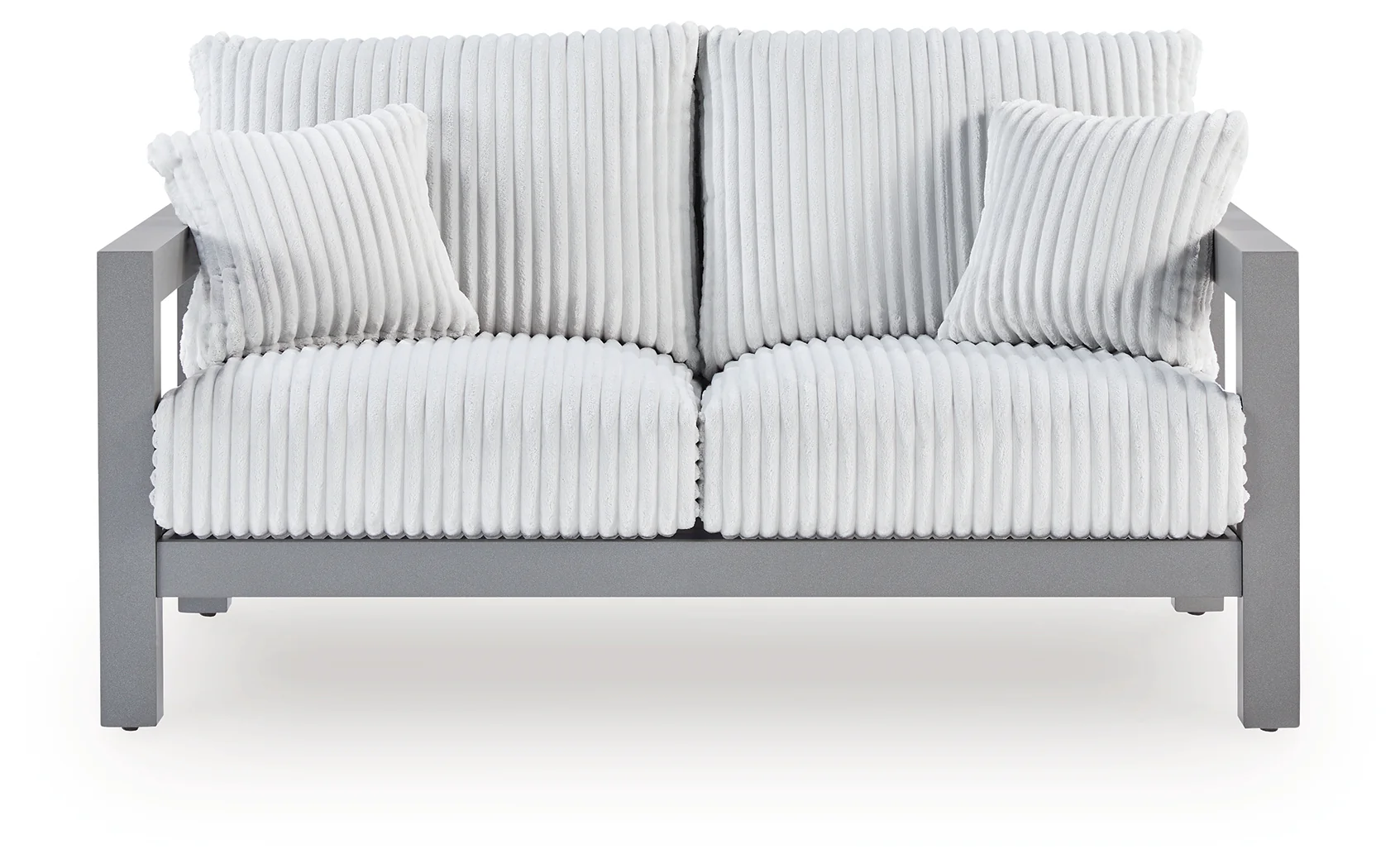 Hurley Gray Park Outdoor Sofa and Loveseat with Coffee Table - Image 3