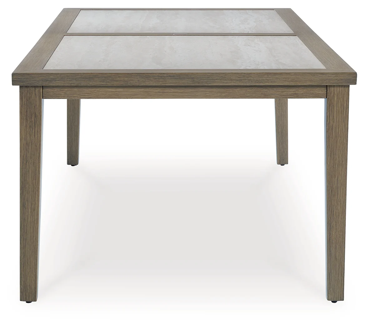 Rainier Ranch Brown/Beige Outdoor Dining Table - Image 3