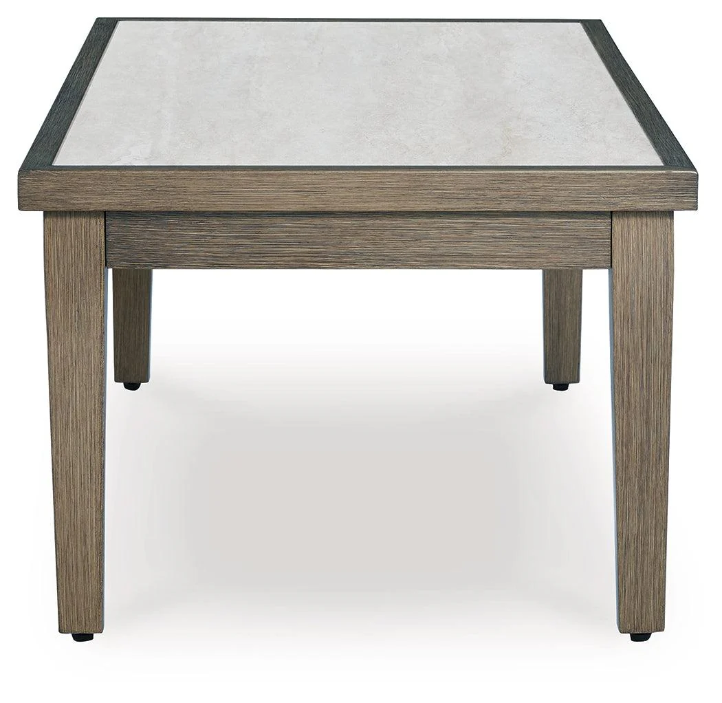 Rainier Ranch Brown/Beige Outdoor Coffee Table - Image 3
