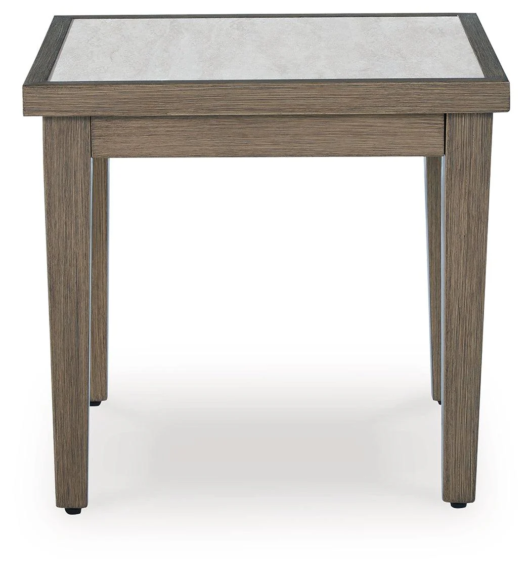 Rainier Ranch Brown/Beige Outdoor End Table - Image 2