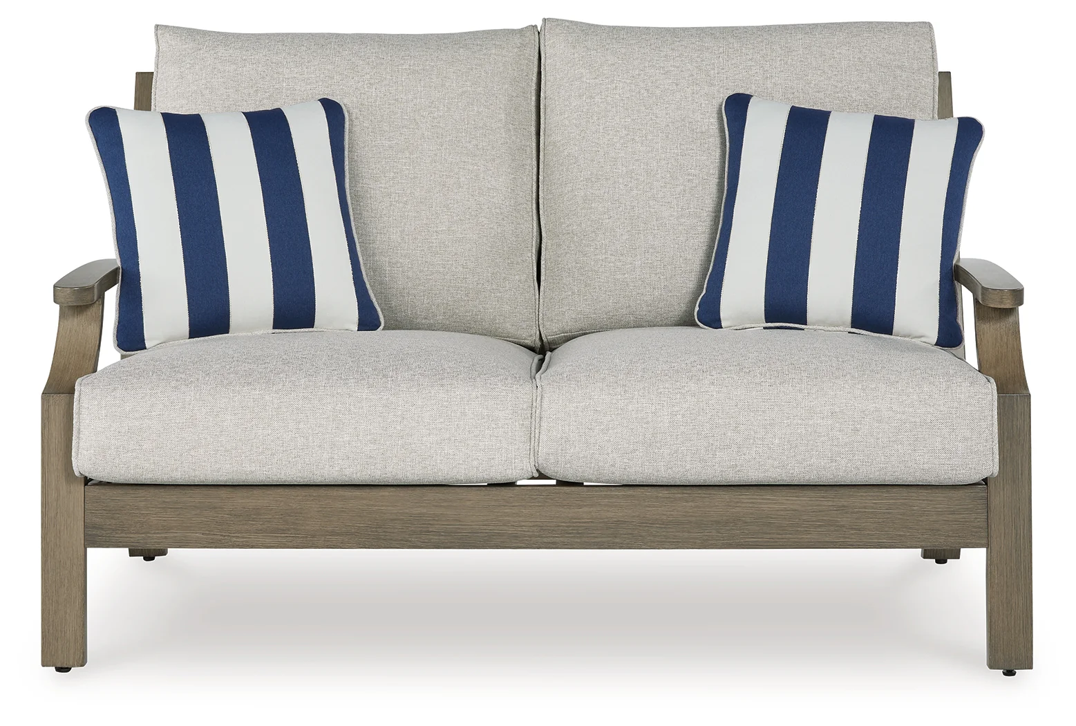 Rainier Brown/Beige Ranch Outdoor Sofa and Loveseat - Image 2