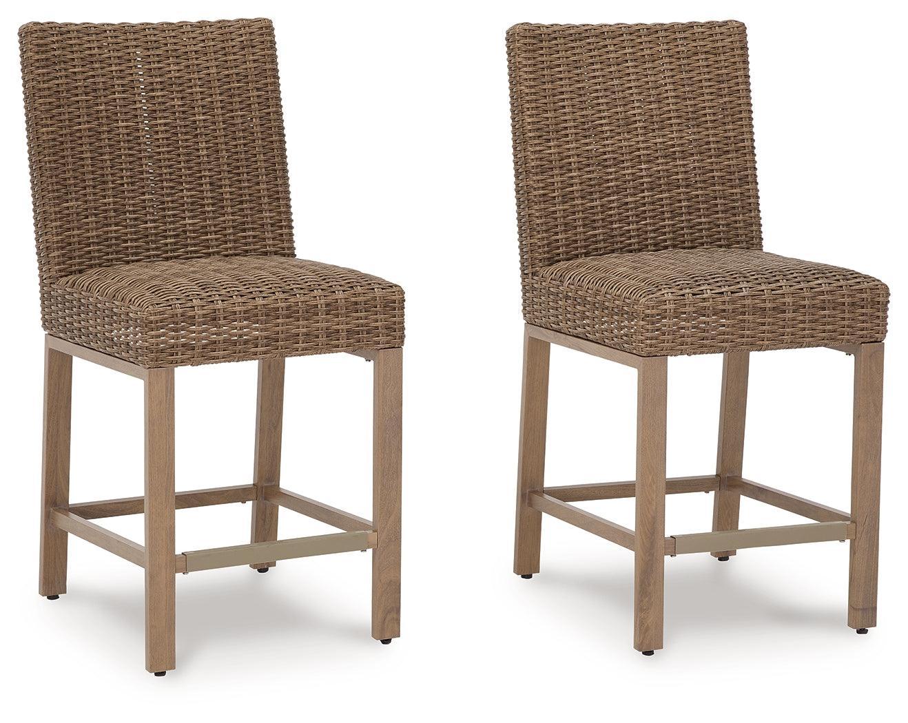 Walton Bridge Driftwood Outdoor Bar Stool (Set of 2) - Image 2