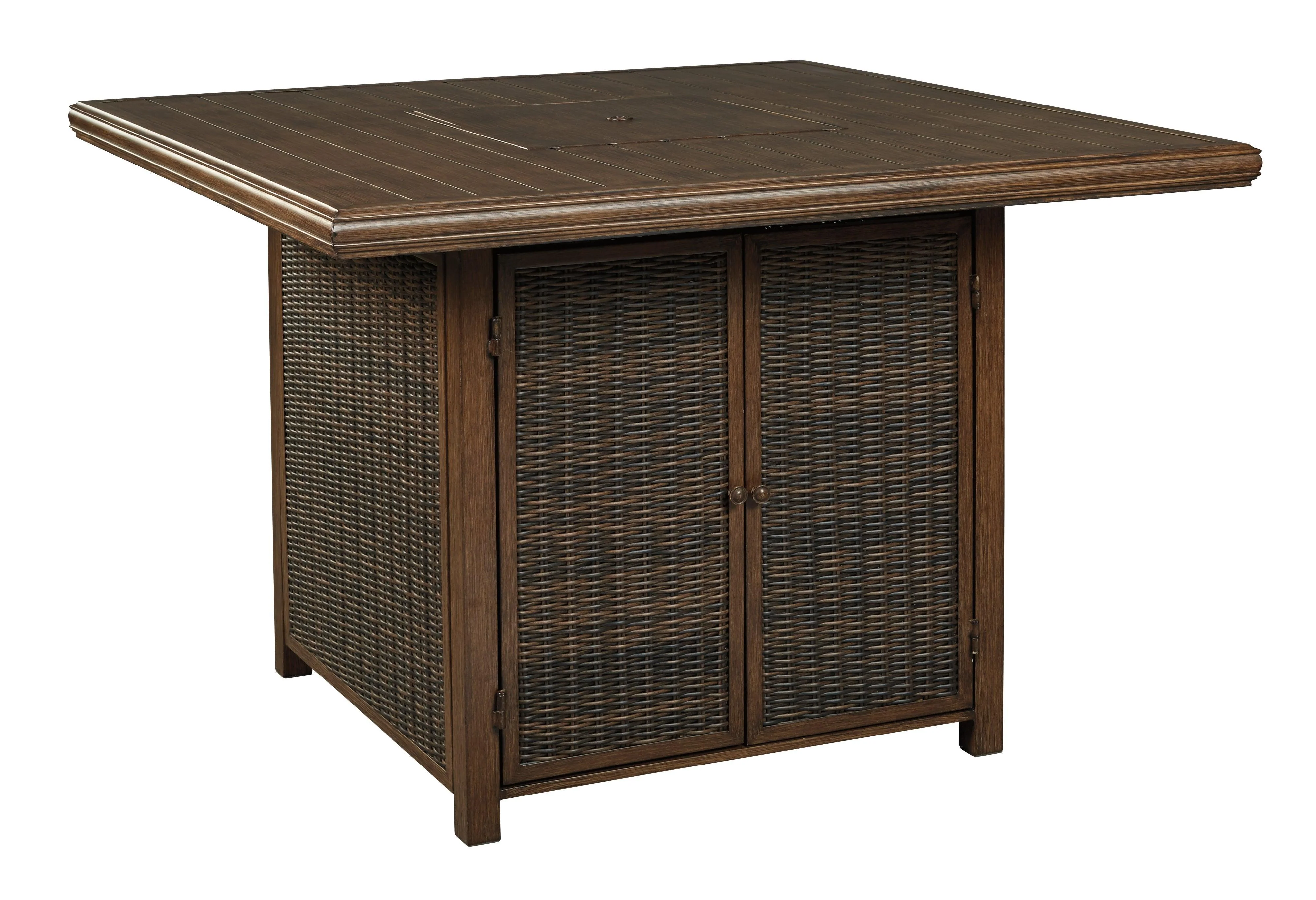 Paradise Trail Medium Brown Bar Table With Fire Pit - Image 3