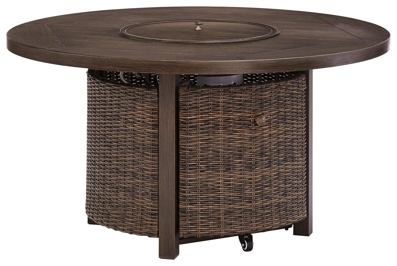 Paradise Trail Medium Brown Fire Pit Table - Image 3