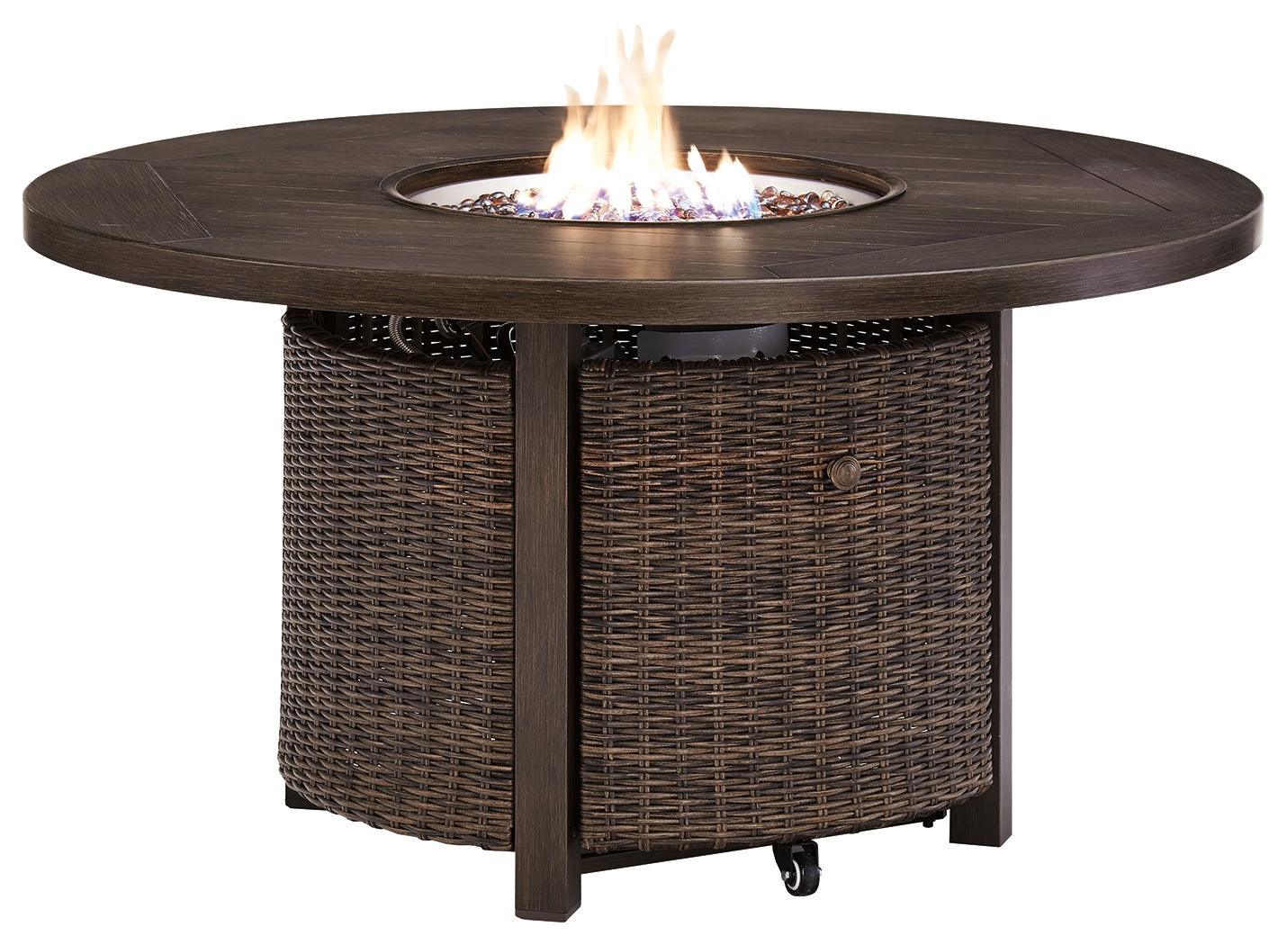 Paradise Trail Medium Brown Fire Pit Table - Image 2