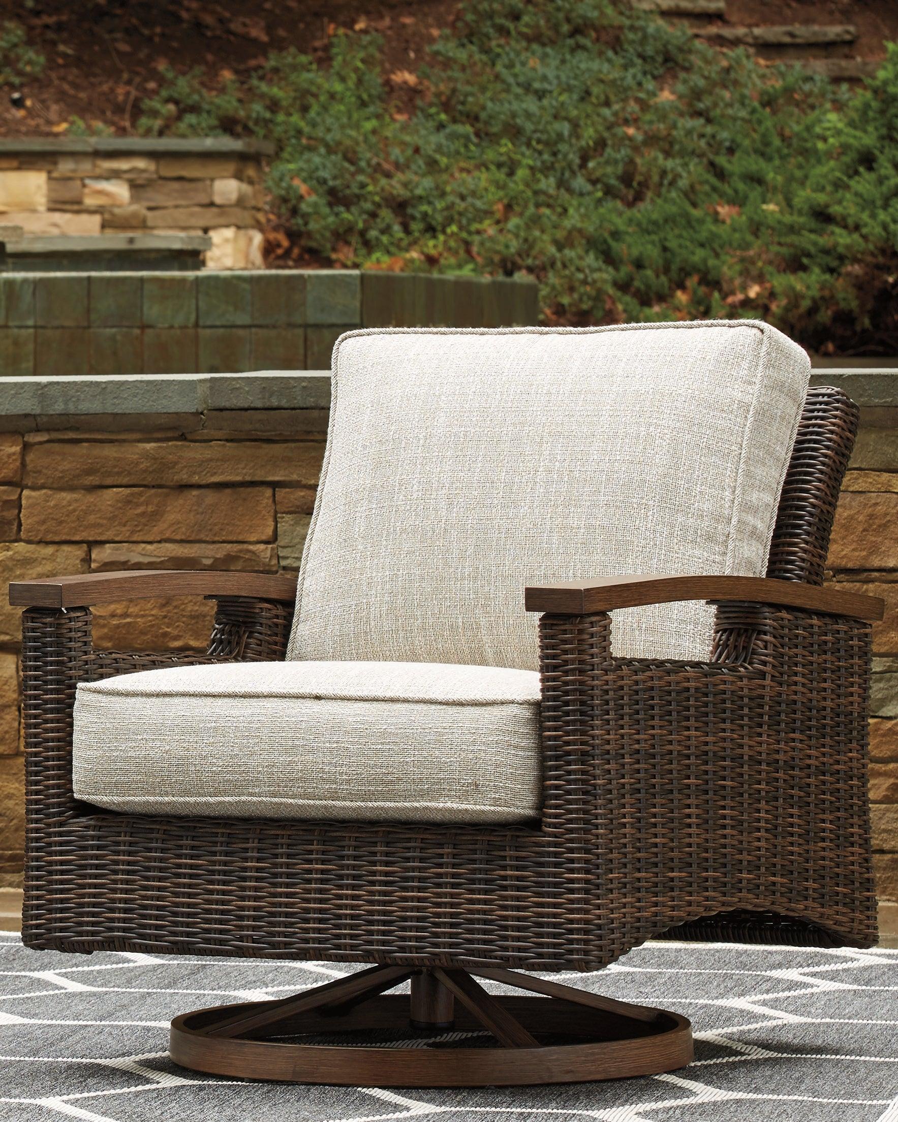 Paradise Trail Medium Brown Swivel Lounge Chair (Set of 2) - Image 3