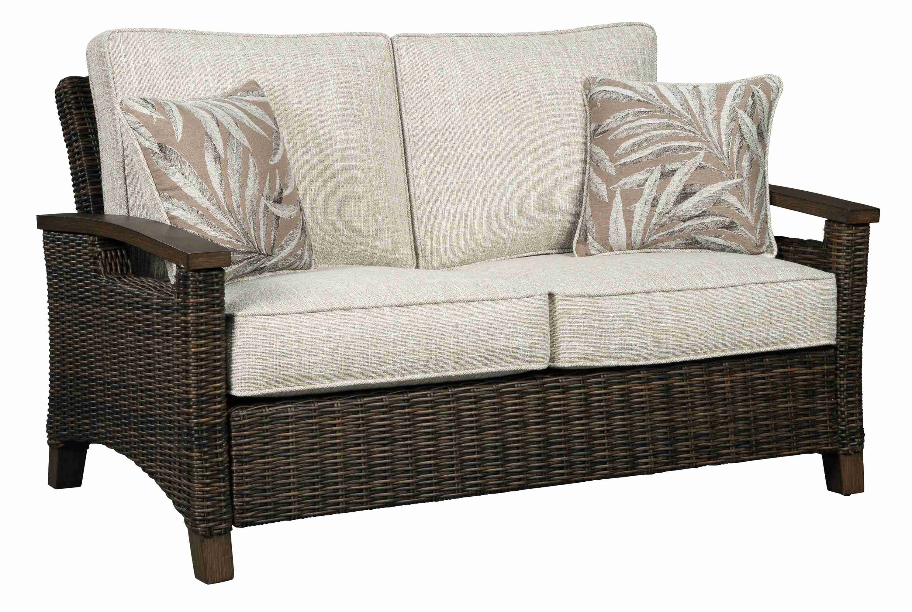 Paradise Trail Medium Brown Loveseat With Cushion - Image 2