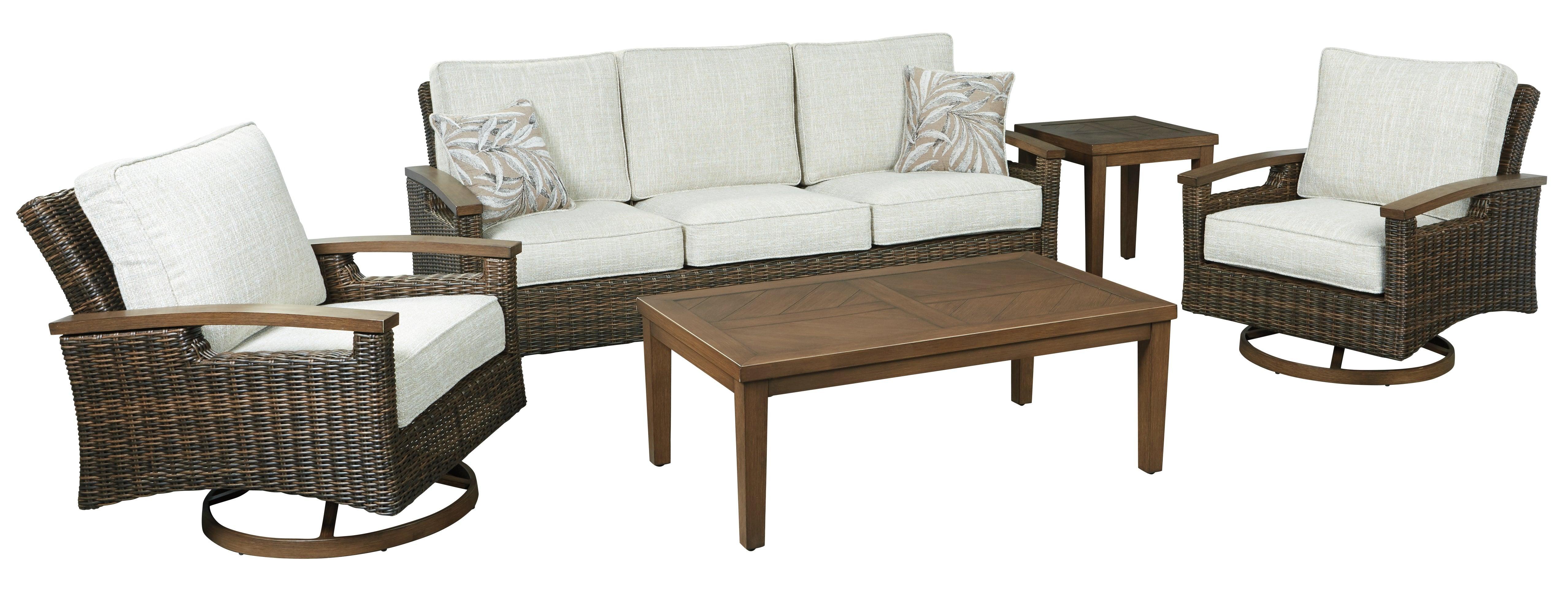 Paradise Trail Medium Brown Sofa With Cushion - Image 3