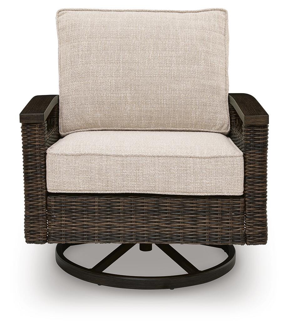 Monterey Dark Brown Point Outdoor Sofa with 2 Lounge Chairs - Image 3