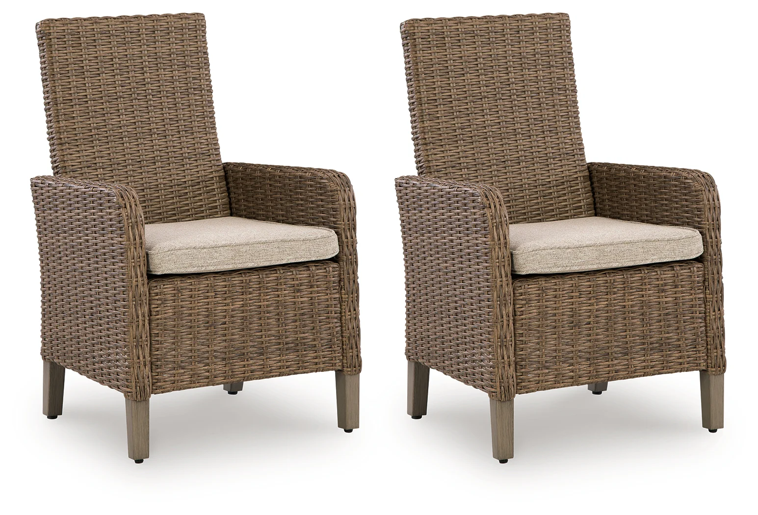 Laguna Heights Beige Arm Chair with Cushion (Set of 2) - Image 2
