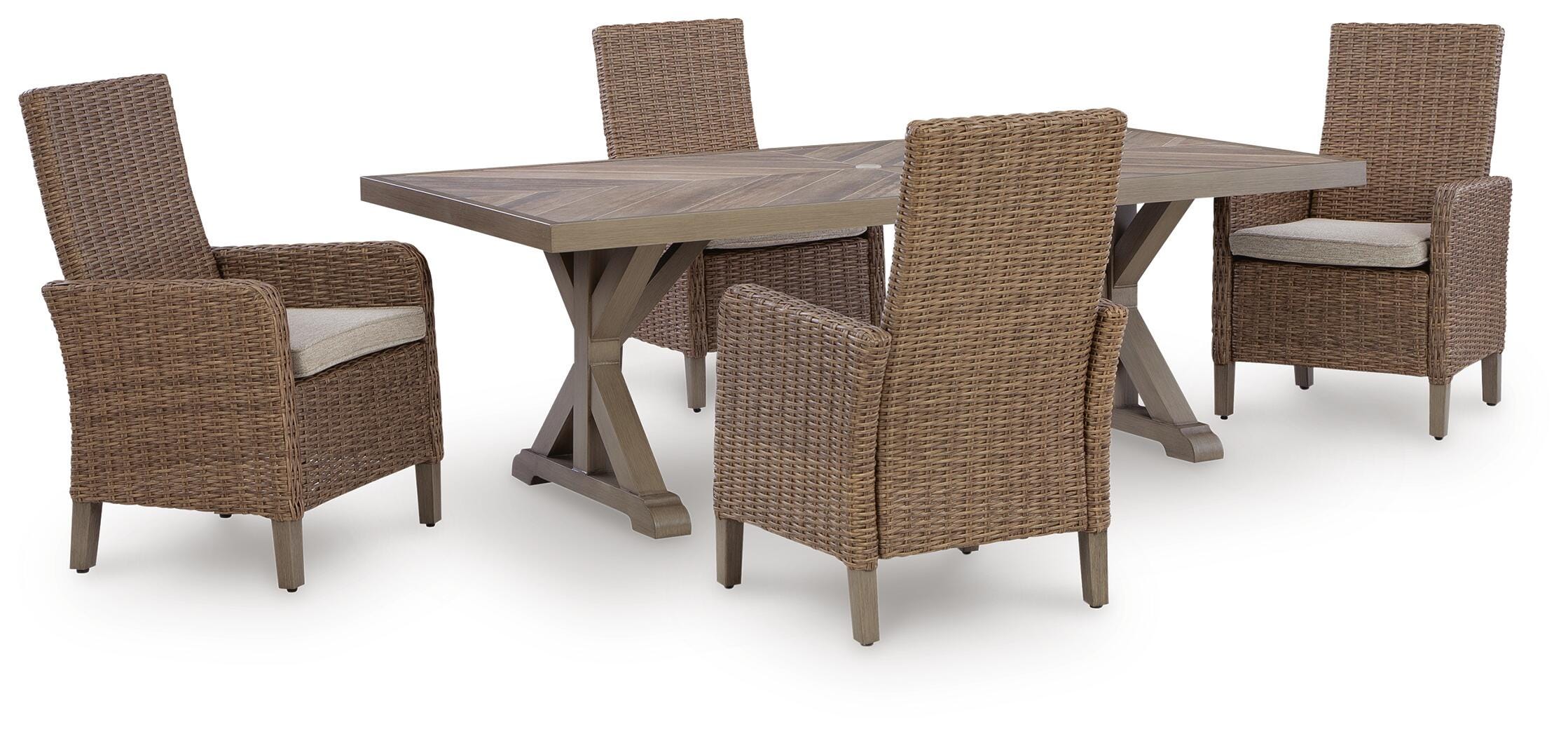 Laguna Beige Heights Outdoor Dining Table and 4 Chairs - Image 2