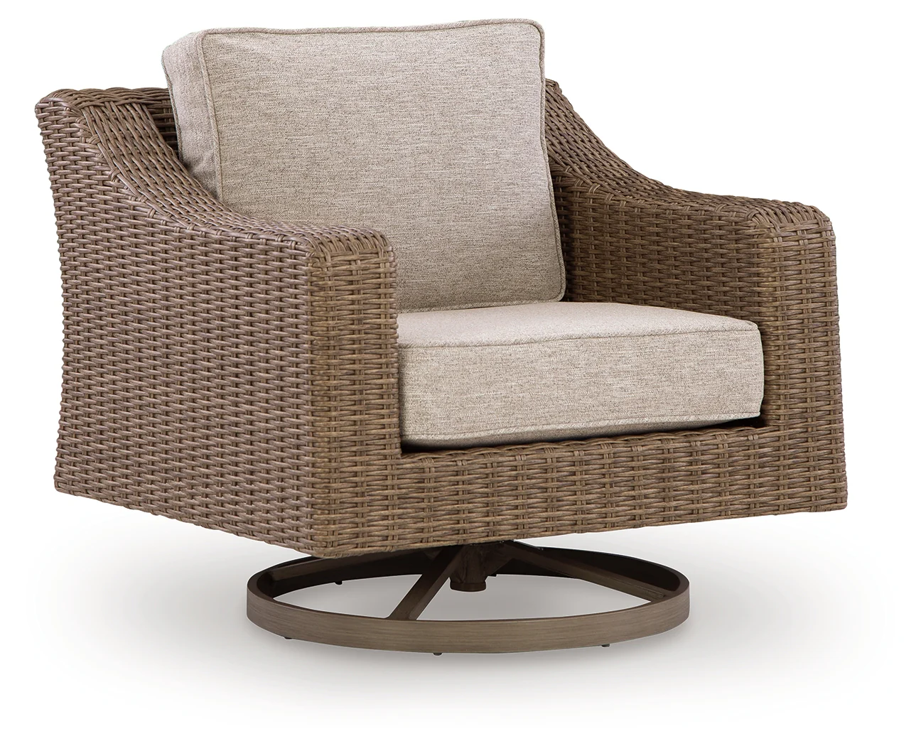 Laguna Heights Beige Swivel Lounge with Cushion - Image 2
