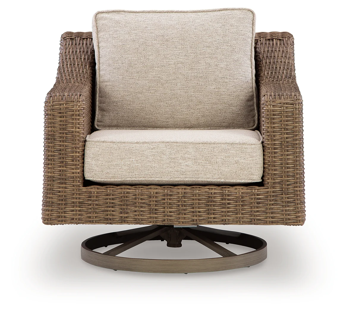 Laguna Beige Heights 2 Outdoor Swivel Lounge Chairs - Image 3