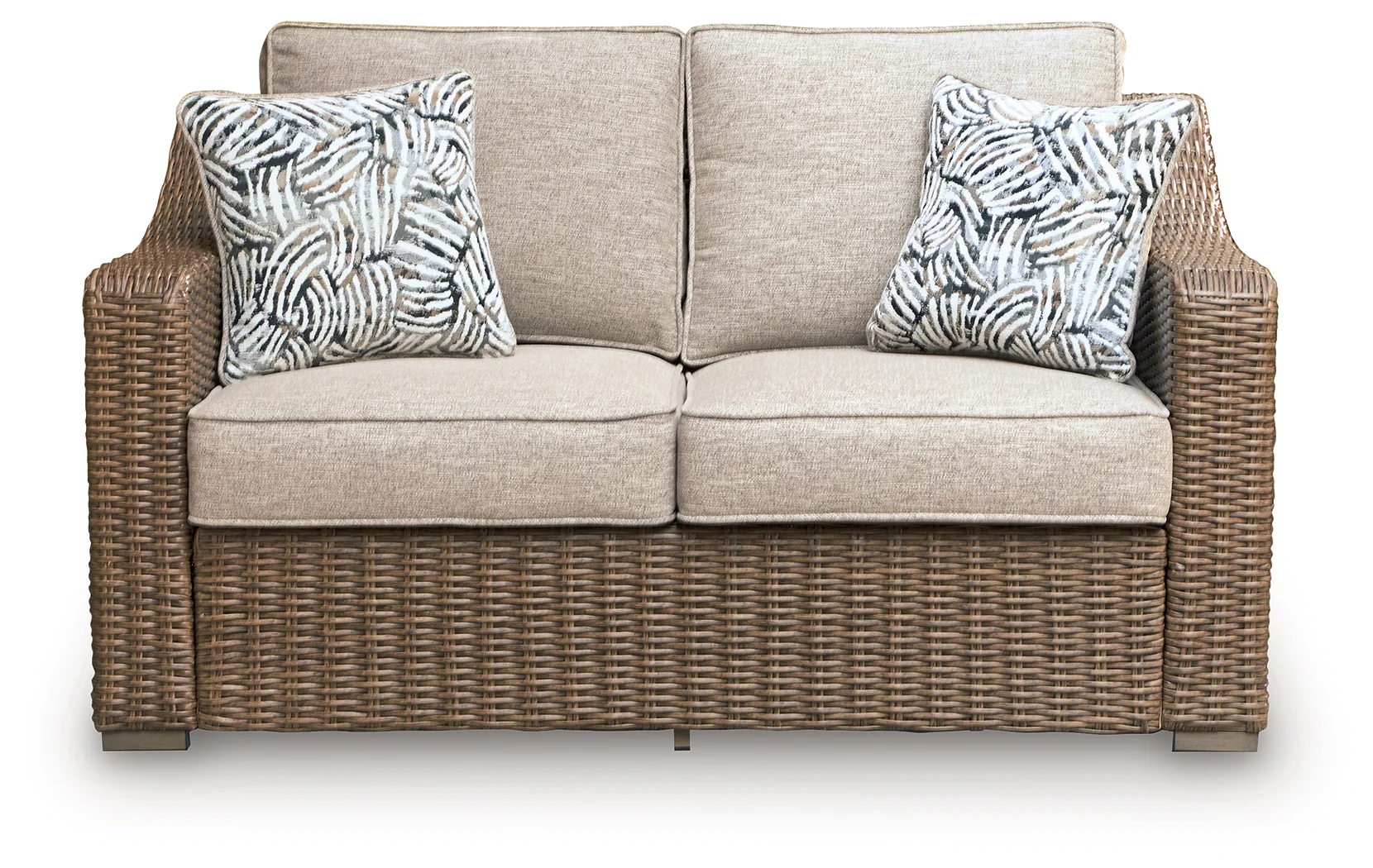 Laguna Heights Beige Outdoor Loveseat with Cushion - Image 3