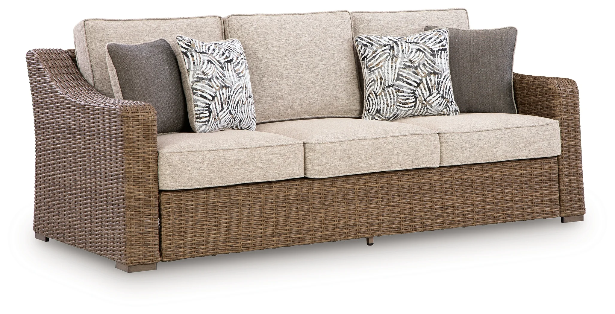 Laguna Heights Beige Outdoor Sofa with Cushion - Image 2