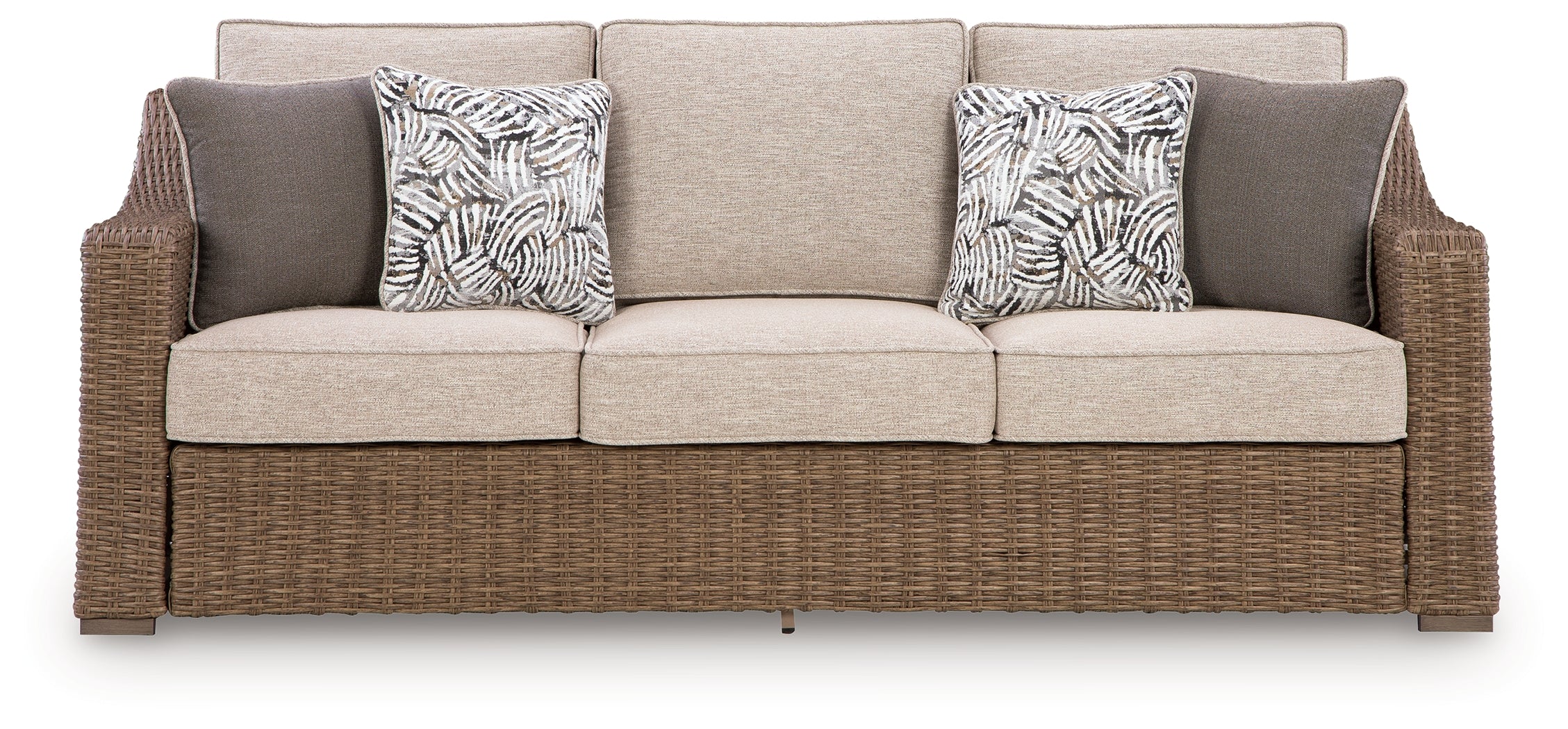 Laguna Heights Beige Outdoor Sofa with Cushion - Image 3