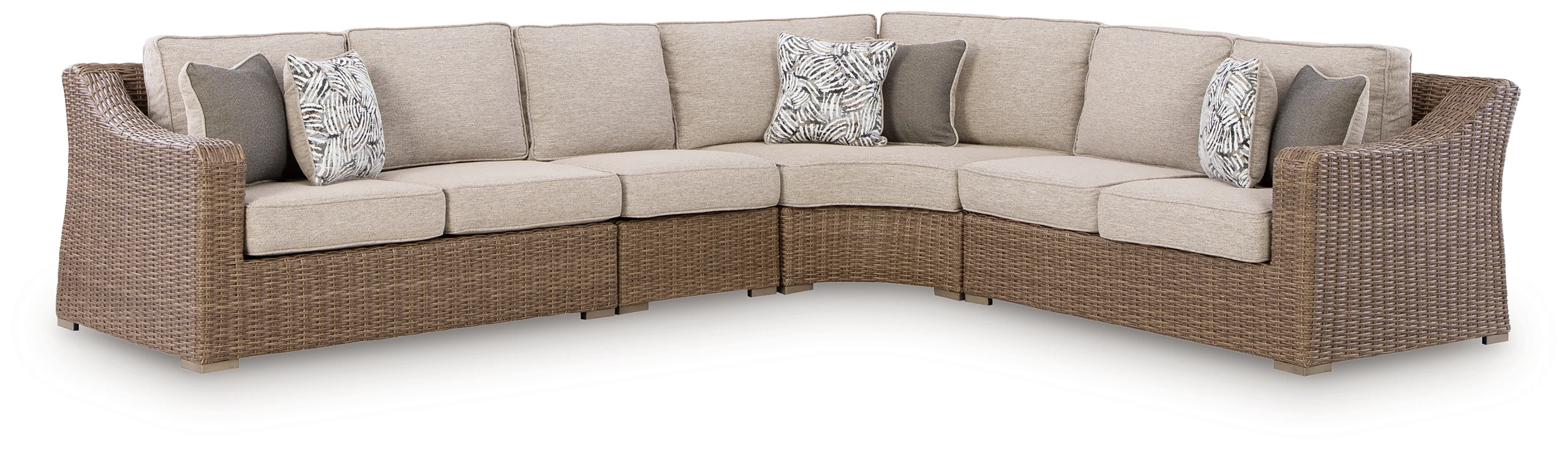 Laguna Heights Beige 4-Piece Outdoor Sectional - Image 2