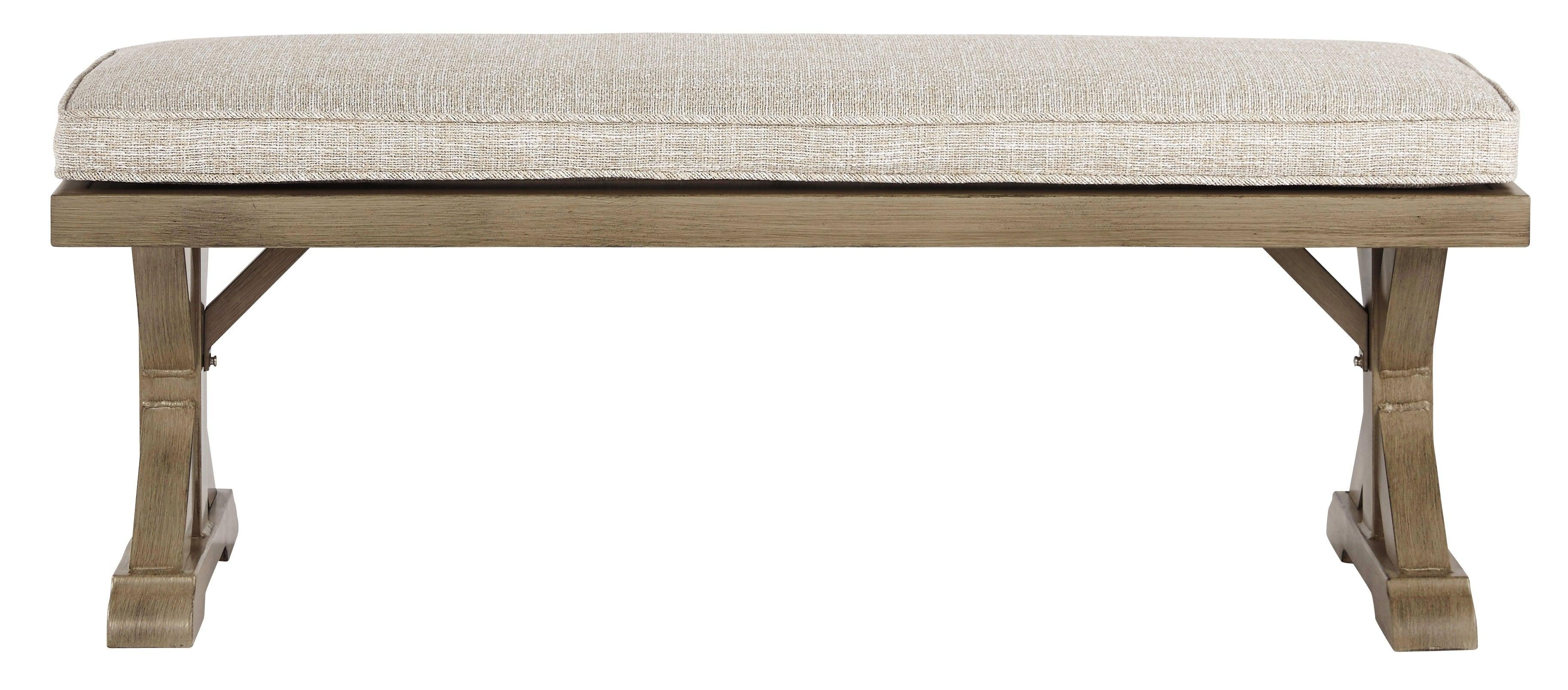 Beachcroft Beige Bench With Cushion - Image 3