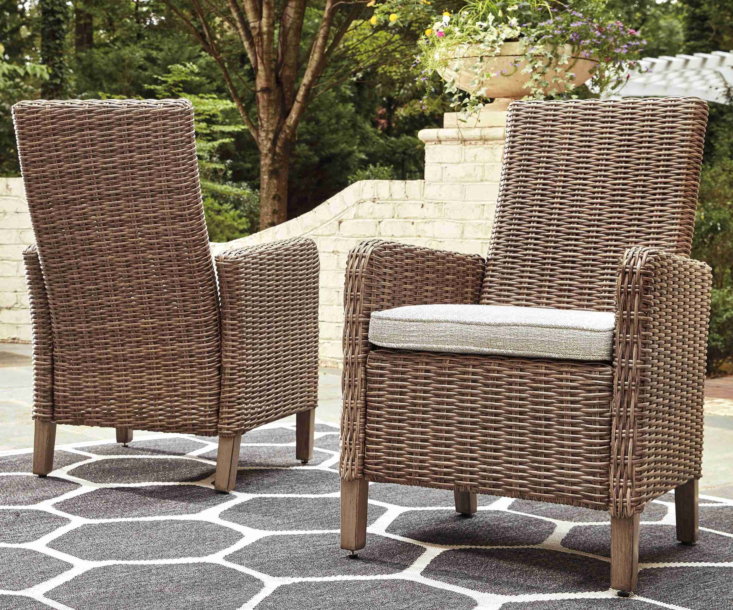 Beachcroft Beige Arm Chair With Cushion (Set of 2) - Image 3