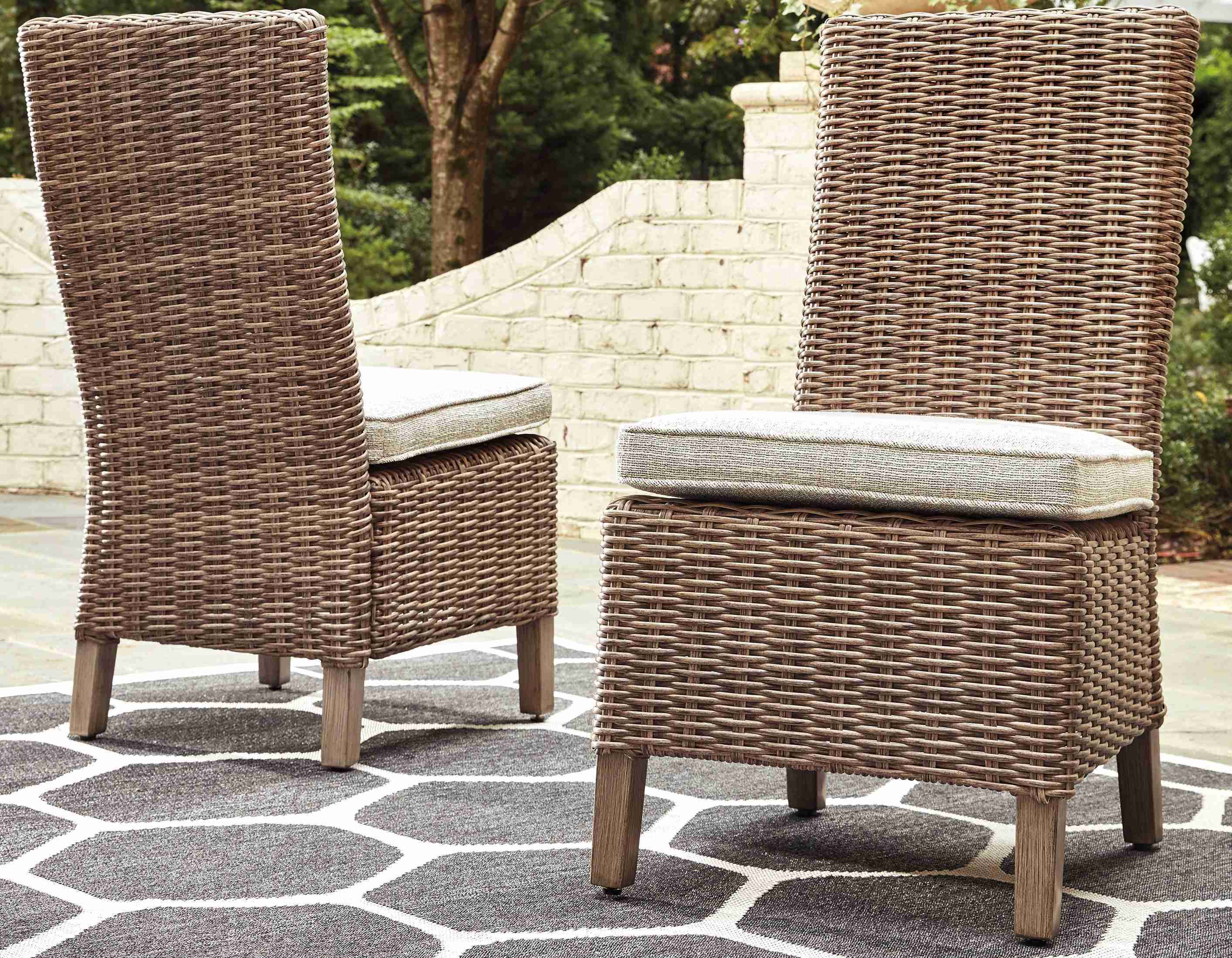Beachcroft Beige Side Chair With Cushion (Set of 2) - Image 3