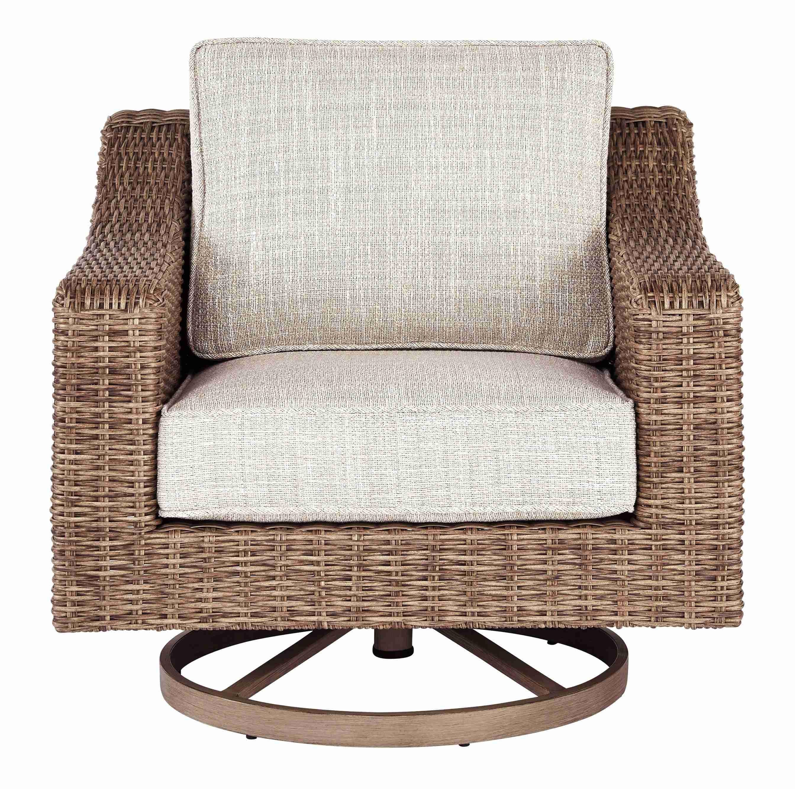Beachcroft Beige Swivel Lounge Chair - Image 3