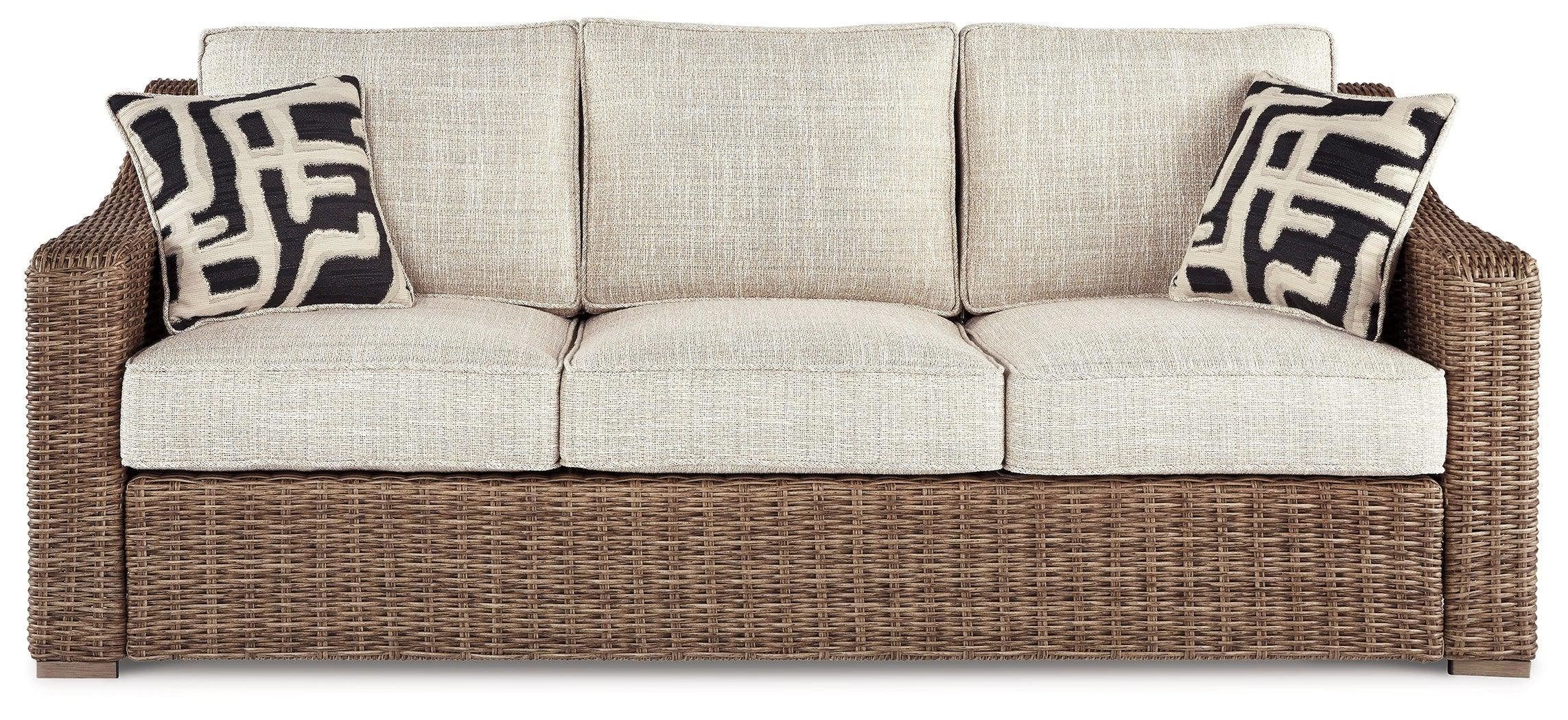 Beachcroft Beige Sofa With Cushion - Image 3
