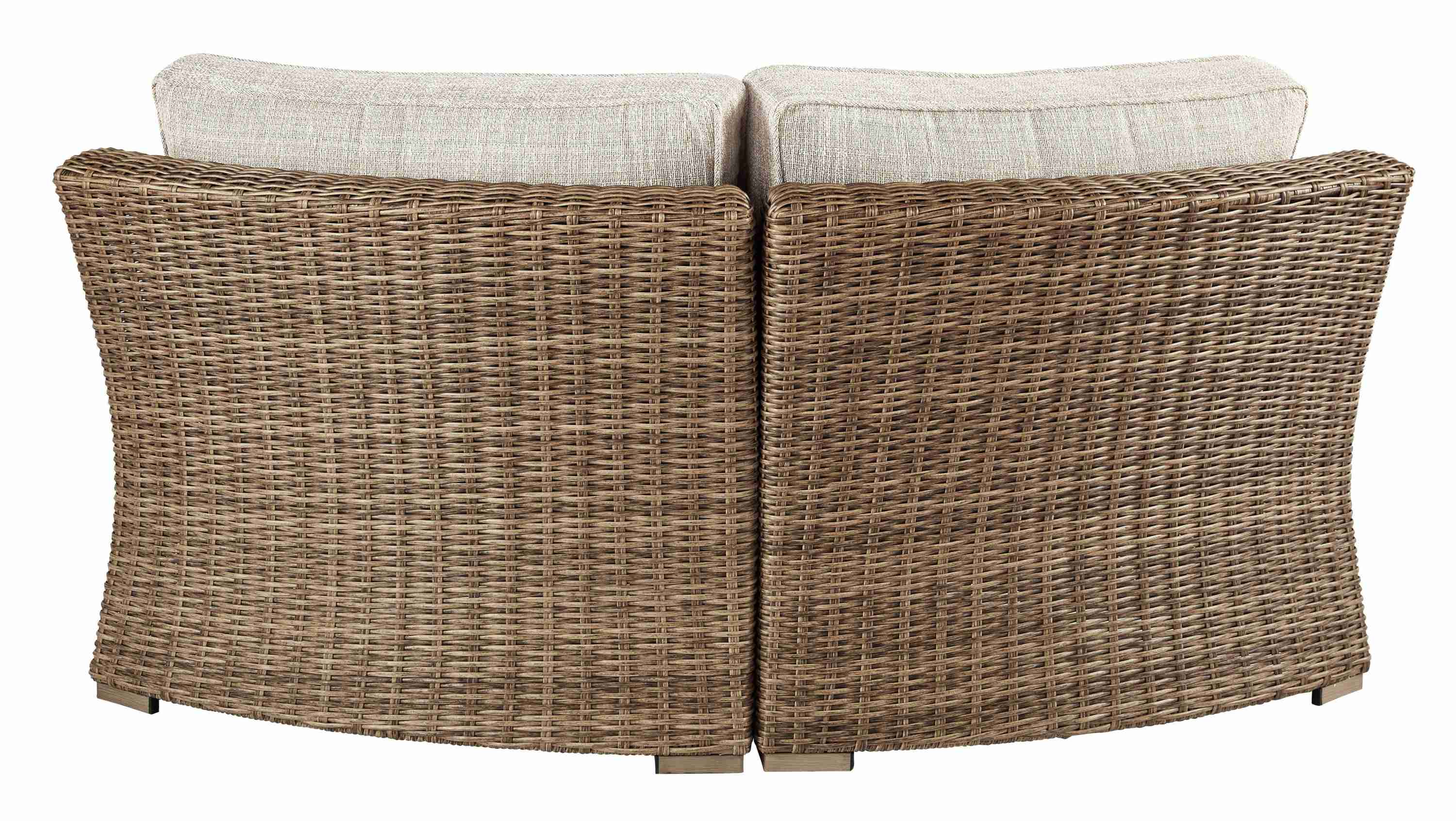 Beachcroft Beige Curved Corner Chair With Cushion - Image 3