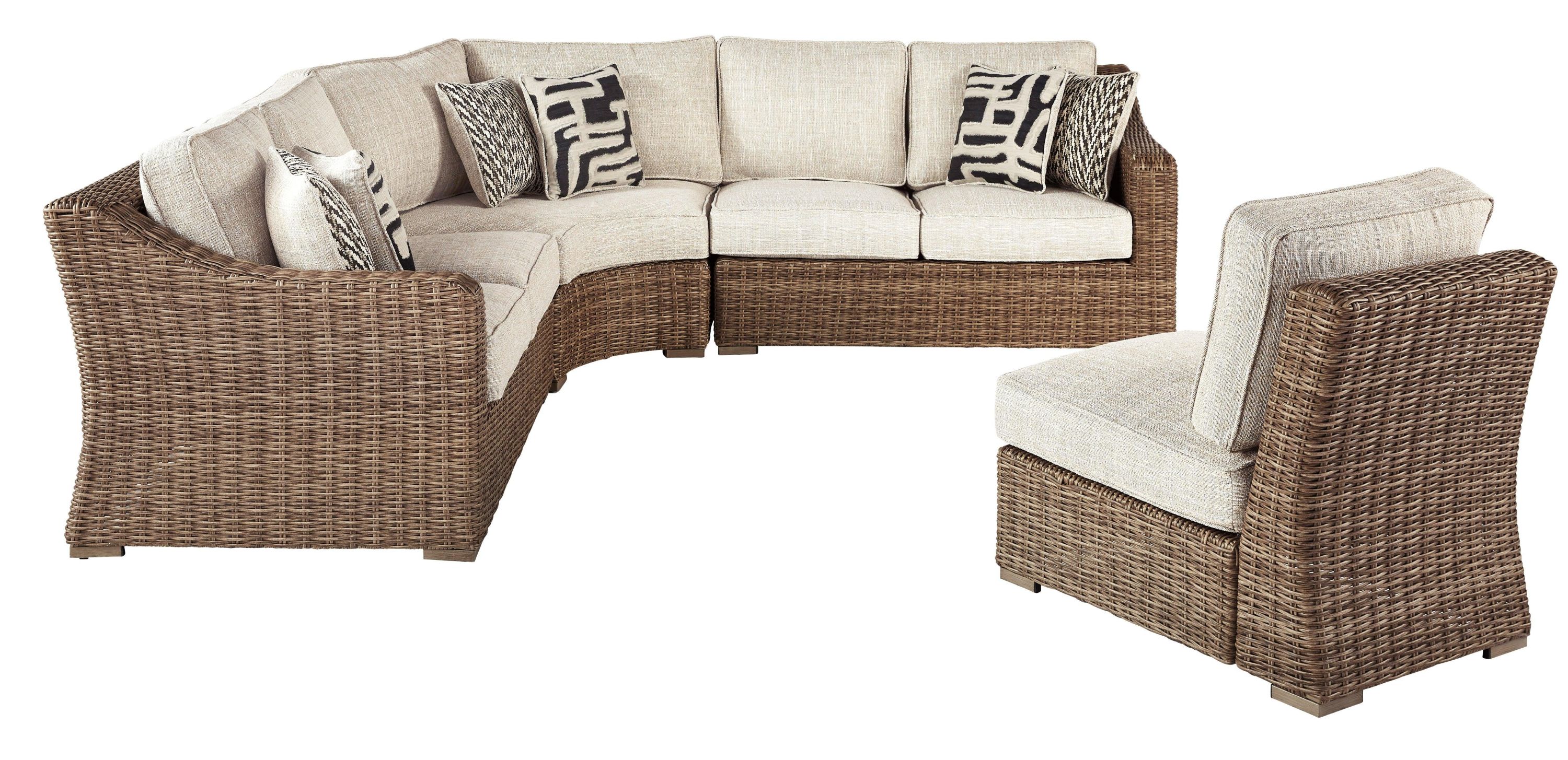 Beachcroft Beige 4-Piece Outdoor Seating Set - Image 2